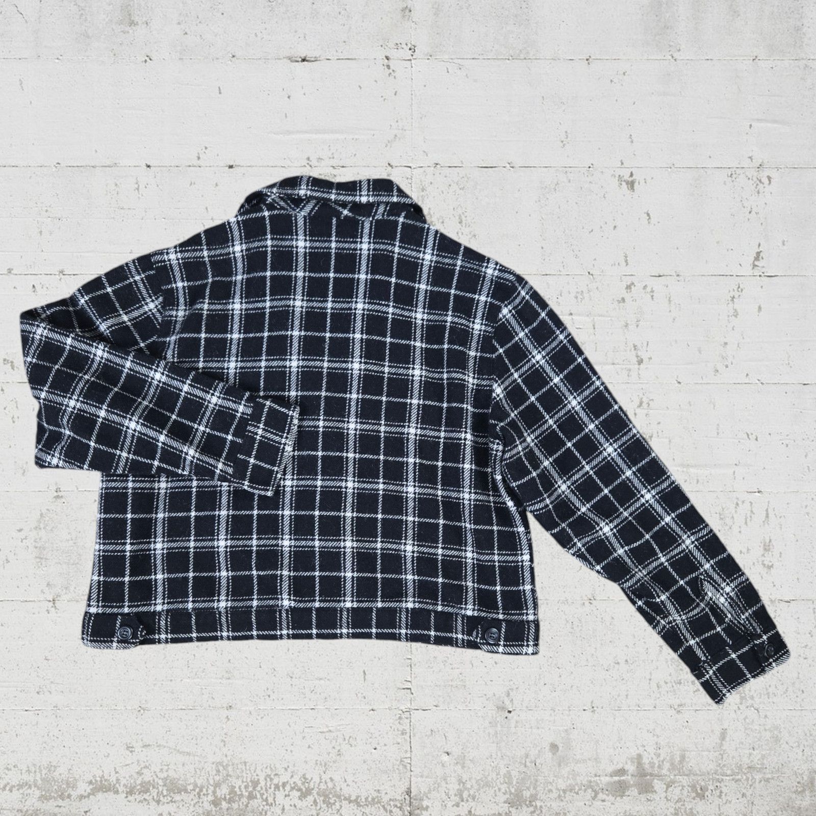Vintage Vintage Plaid Wool Blend Cropped Zip Jacket Size Large Size L / US 10 / IT 46 - 10 Thumbnail