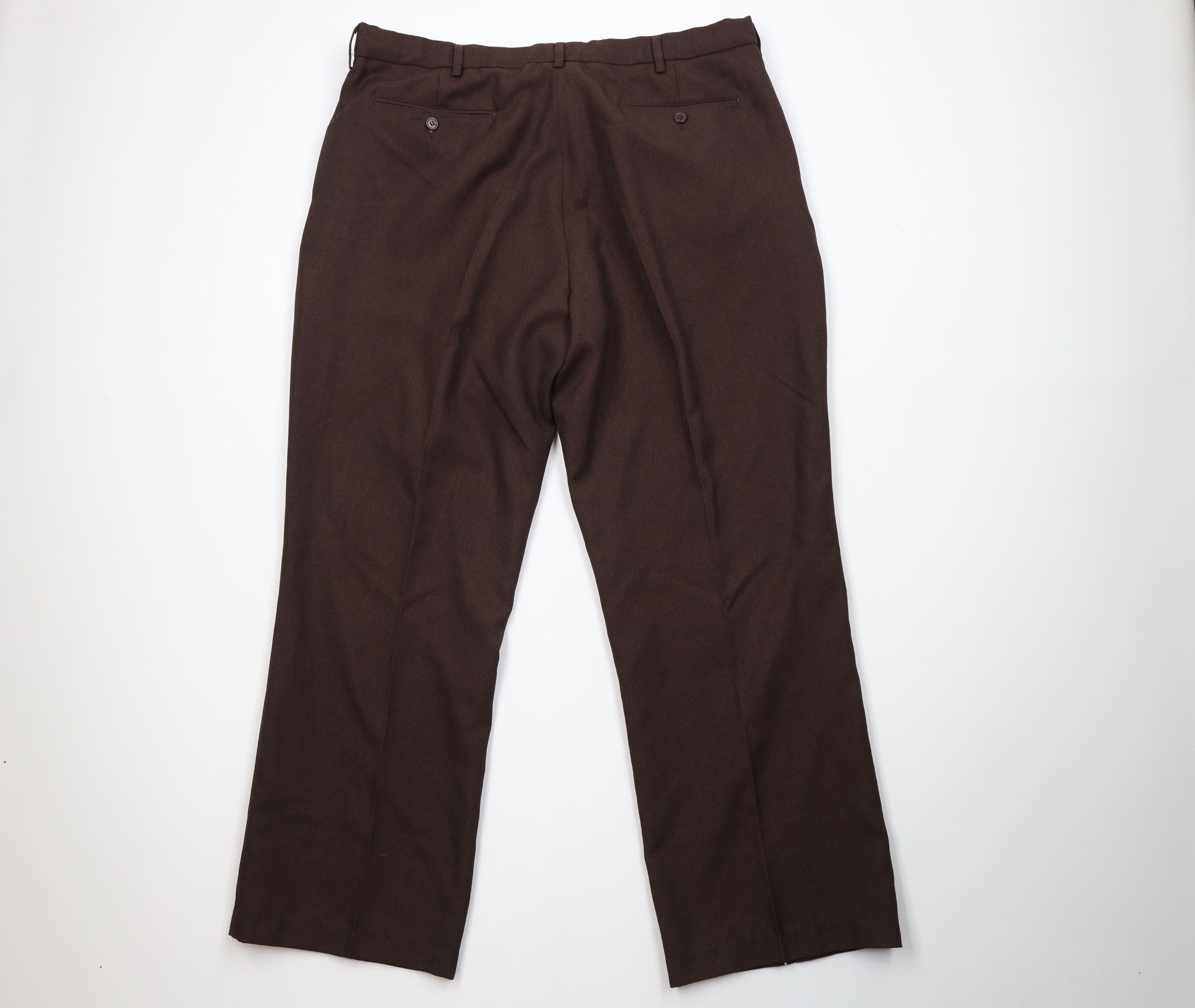 Vintage Vintage 90s Streetwear Wide Leg Chino Pants Brown Polyester Size US 40 / EU 56 - 7 Thumbnail