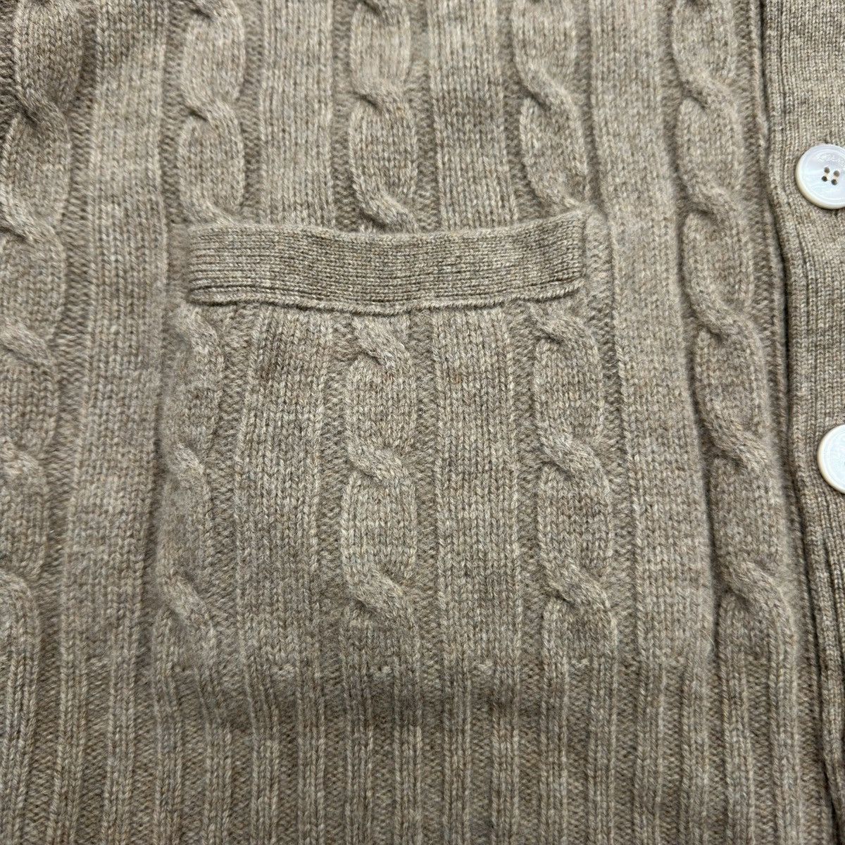 Celine Celine Brown Cable Knit V-Neck Cardigan Size US M / EU 48-50 / 2 - 10 Thumbnail