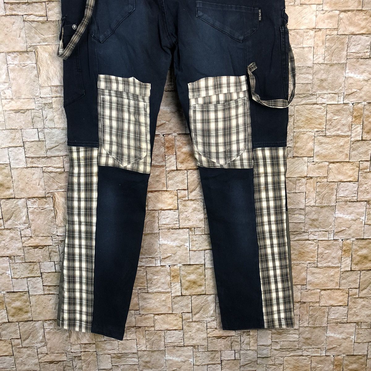 Japanese Brand DL Japanese Custom D.Blue Cargo Multipocket Pants #A354 Size US 31 - 19 Thumbnail