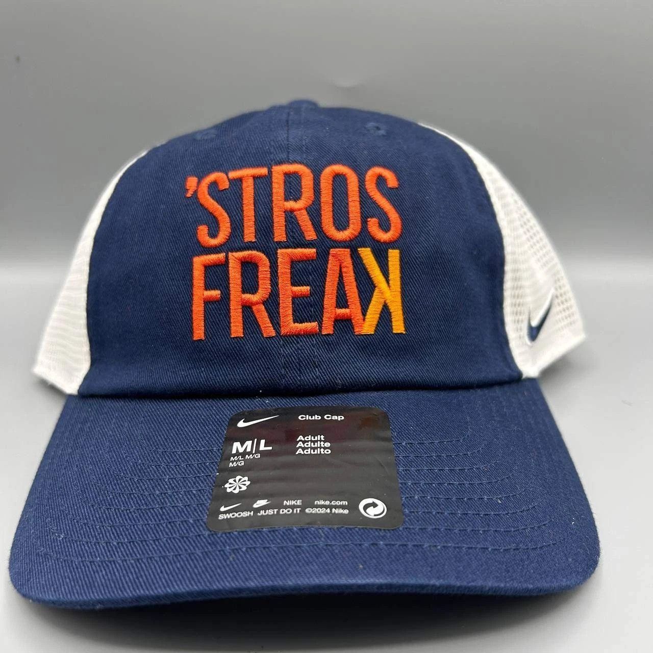 Nike Houston Astros x Nike Club Trucker Hat Men M-L Strap Back Size ONE SIZE - 1 Thumbnail