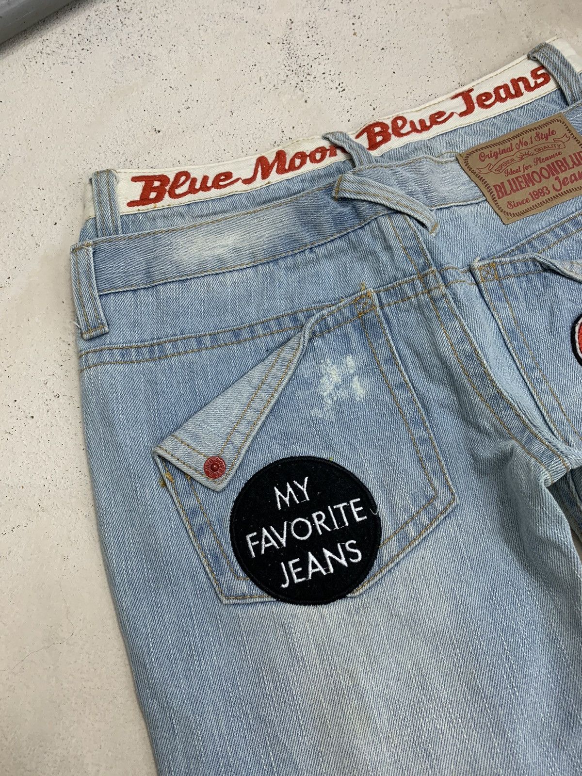 Hysteric Glamour Blue Moon Blue Double Waist Fun Patch Surf Style Clone Size US 27 - 12 Thumbnail