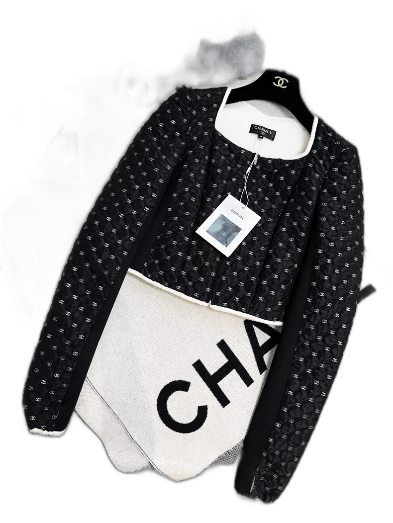 Chanel Long Sleeve Black Cotton Jacket