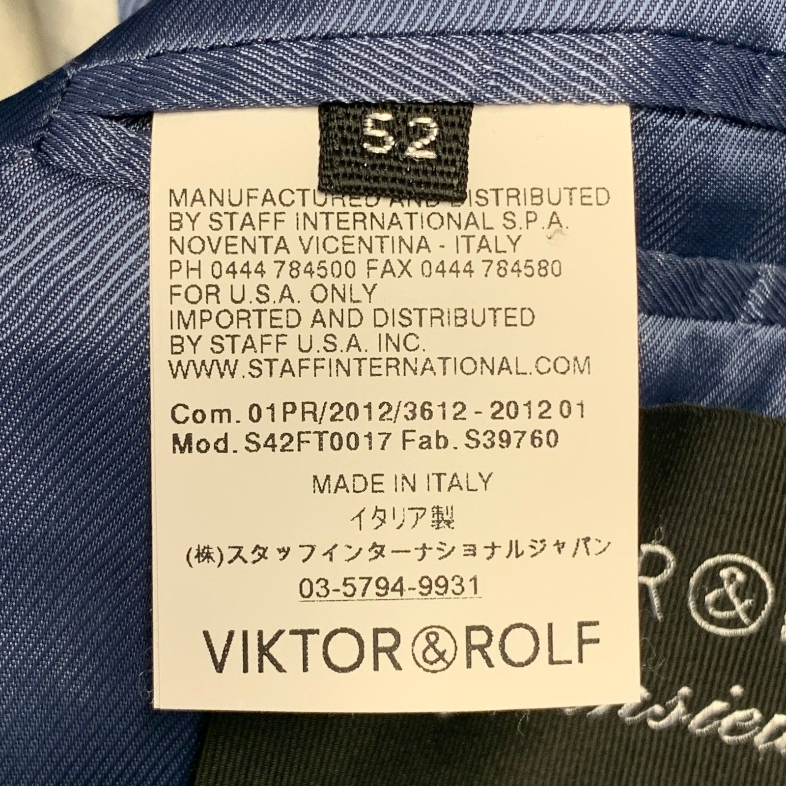 Viktor & Rolf VIKTOR & ROLF Size 42 Blue Virgin Wool Peak Lapel Sport Coat Size 42R - 11 Thumbnail