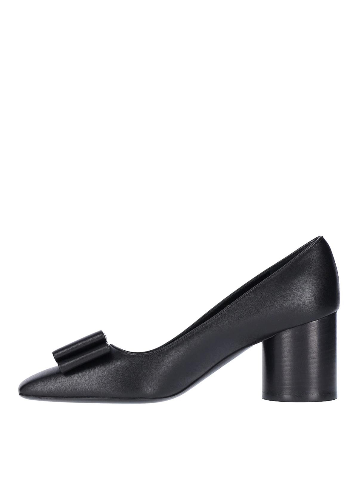 Salvatore Ferragamo o1s1rm0526 Lena 60 Leather Pumps in Black Size US 7 / IT 37 - 3 Thumbnail