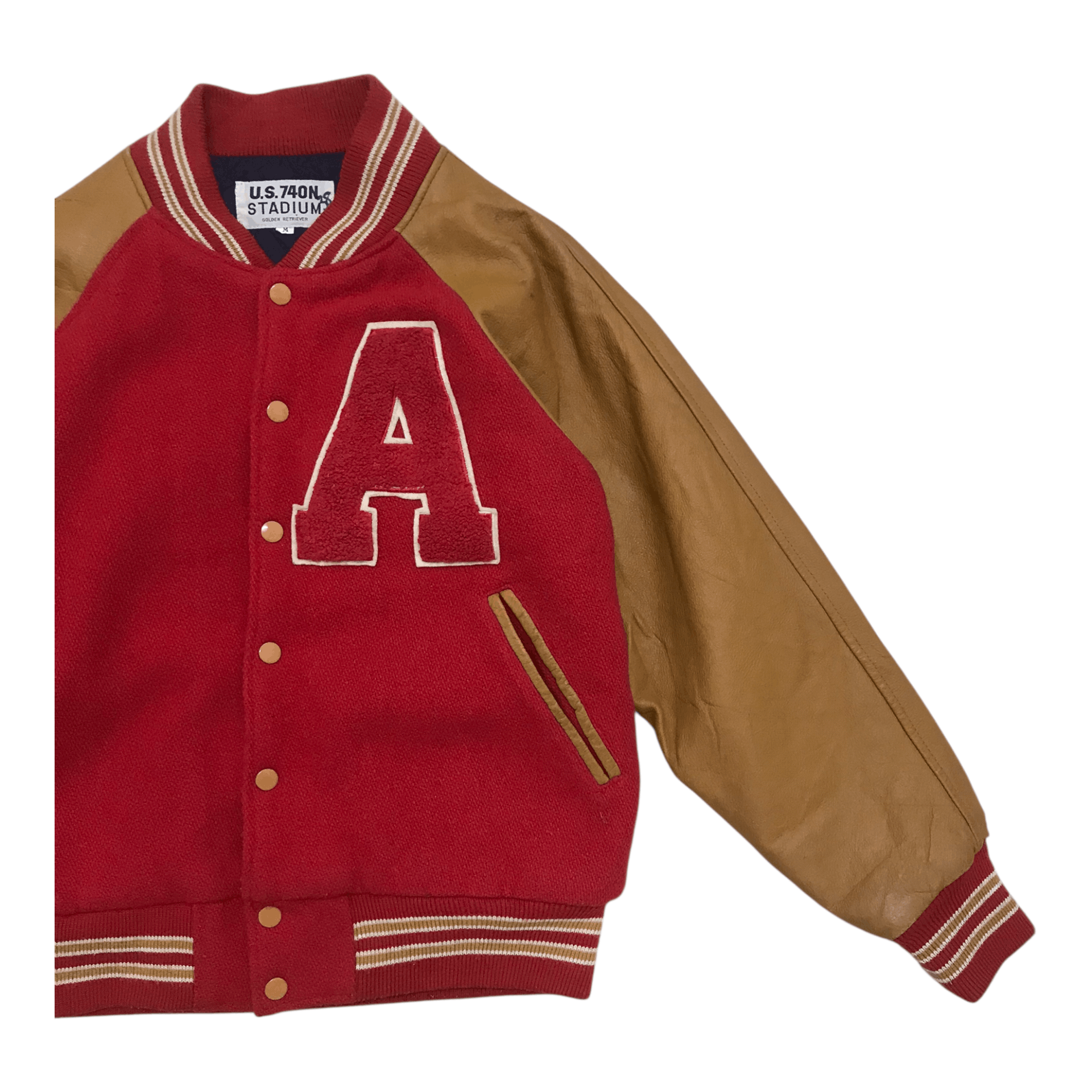 Vintage Vintage U.S 740N Stadium Leather Sleeve Varsity Jacket Size US M / EU 48-50 / 2 - 5 Thumbnail