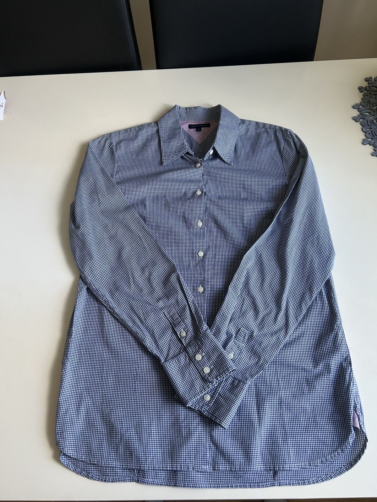 Tommy Hilfiger Tommy Hilfiger Shirt – Men’s Model, Dark Blue Checkered Size US M / EU 48-50 / 2 - 1 Thumbnail