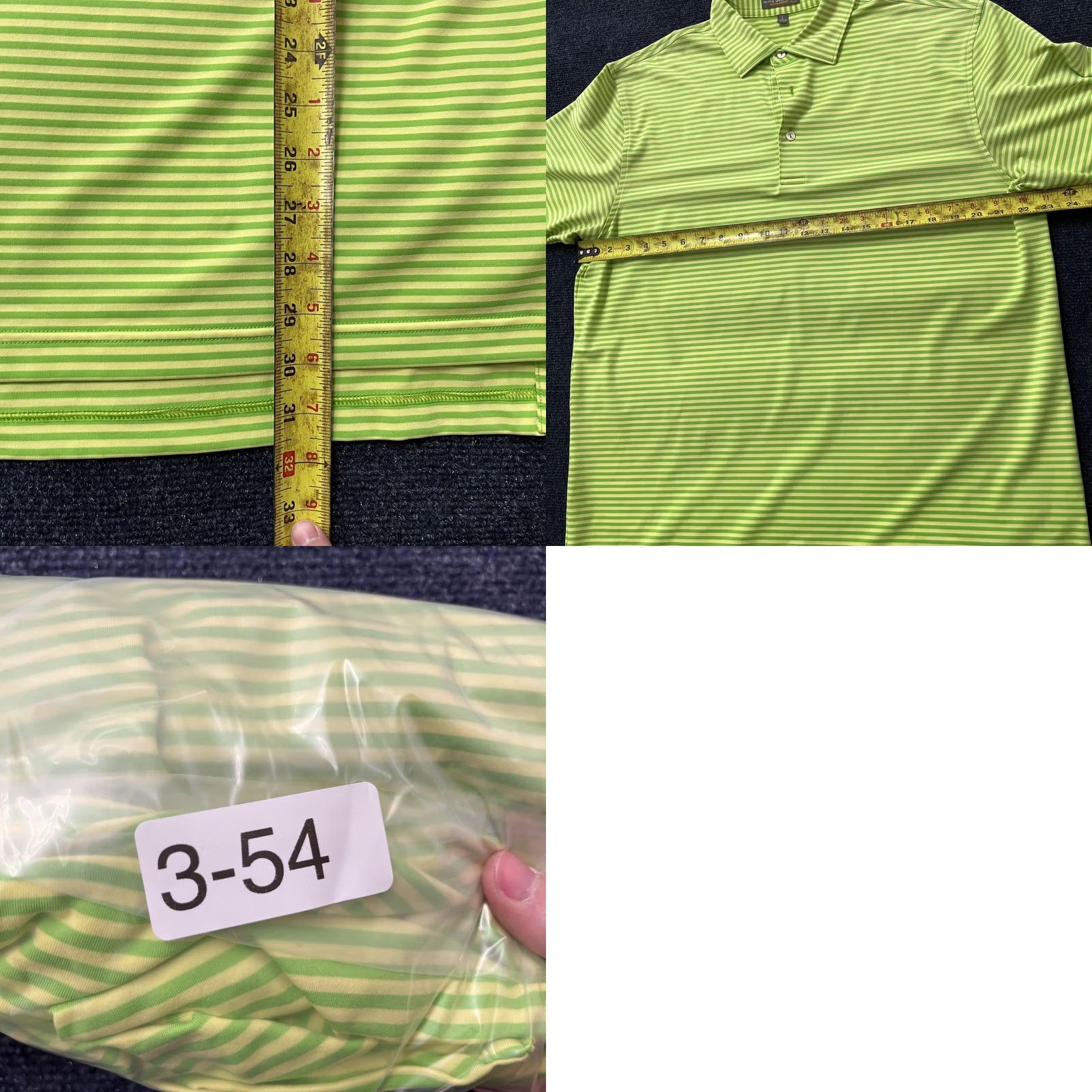 Peter Millar Peter Millar Summer Comfort Polo Shirt Mens Large Green Stripe Golf Short Sleeve Size US L / EU 52-54 / 3 - 8 Thumbnail