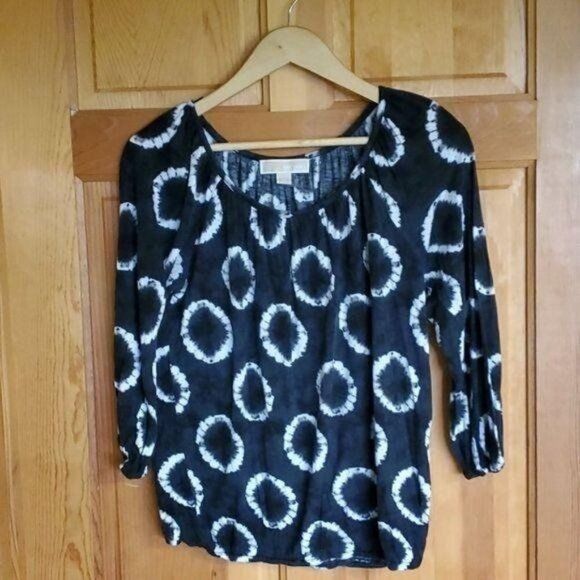 Michael Kors Michael Kors Tye Dyed Black & White Pullover Sz. S Blouse Tu Size S / US 4 / IT 40 - 1 Thumbnail
