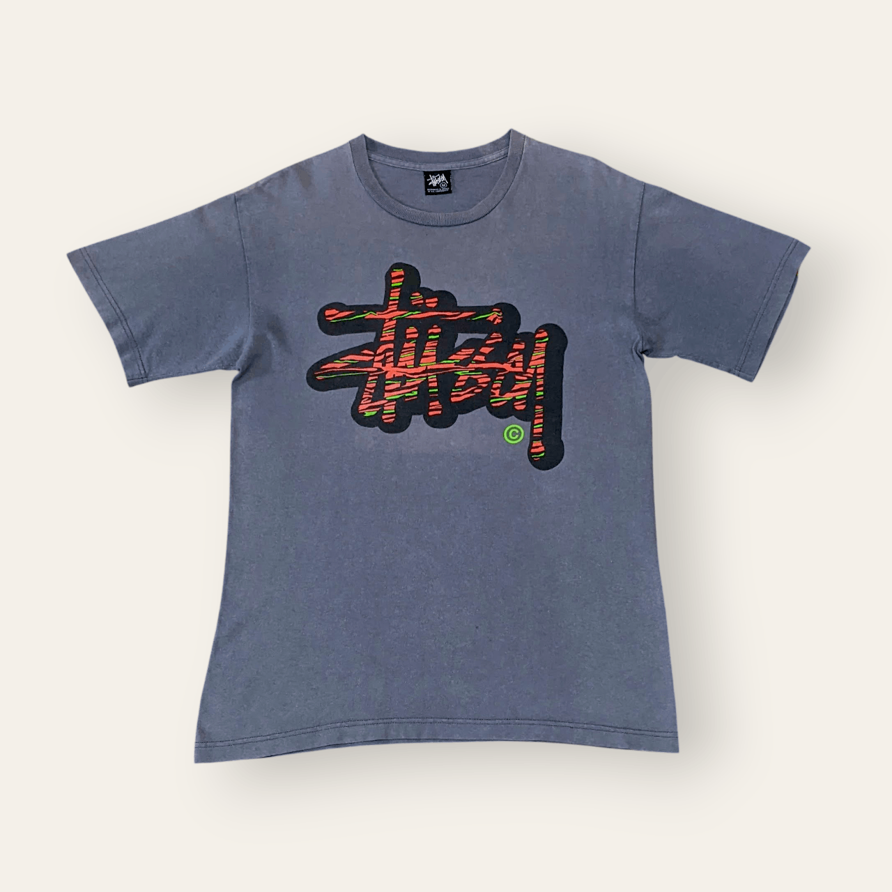 Stussy × Vintage Vintage Stussy Big Logo Signature T shirt Size US M / EU 48-50 / 2 - 2 Thumbnail
