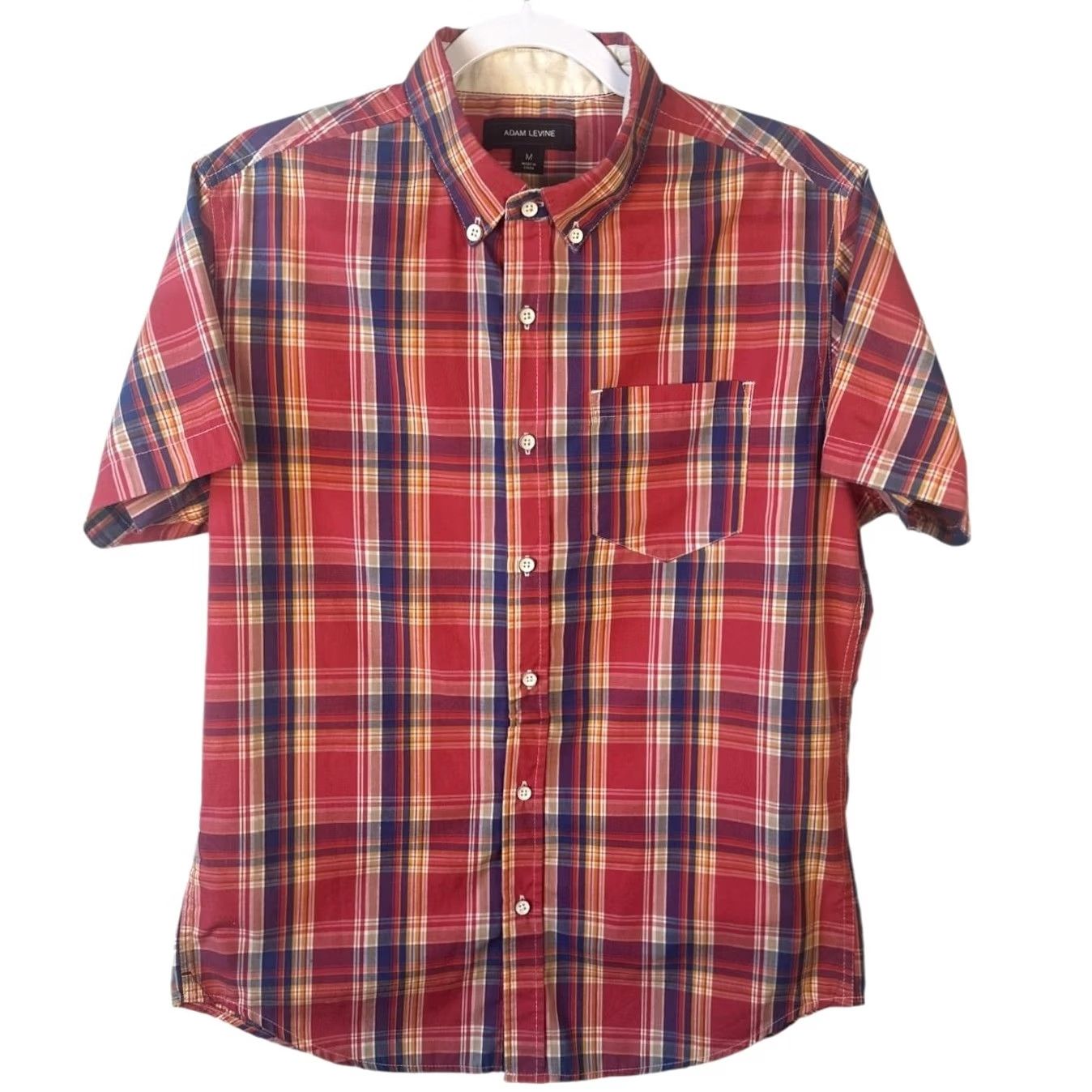 Vintage Adam Levine Mens Medium Button-Down Shirt Red Size US M / EU 48-50 / 2 - 5 Thumbnail