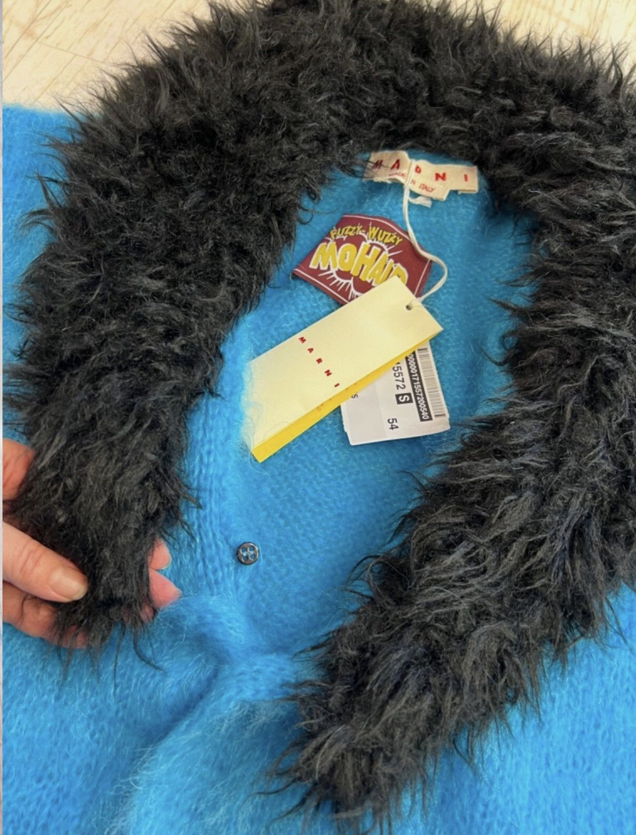 Marni Marni Fuzzy Wuzzy Mohair Cardigan Turquoise NWT Size US L / EU 52-54 / 3 - 10 Thumbnail