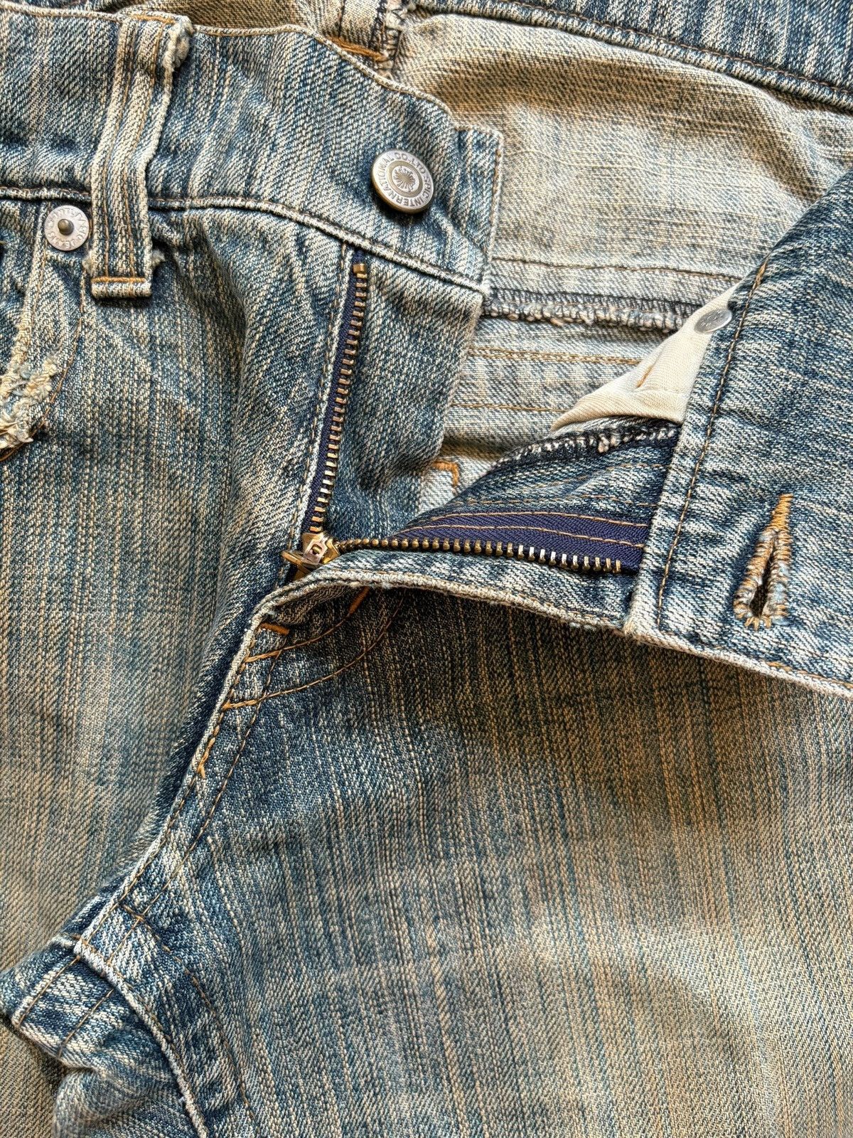 If Six Was Nine × Japanese Brand × Tornado Mart Vintage Tornado Mart Rusty Mud Wash Distress Rip Flare Jeans Size US 32 / EU 48 - 9 Thumbnail