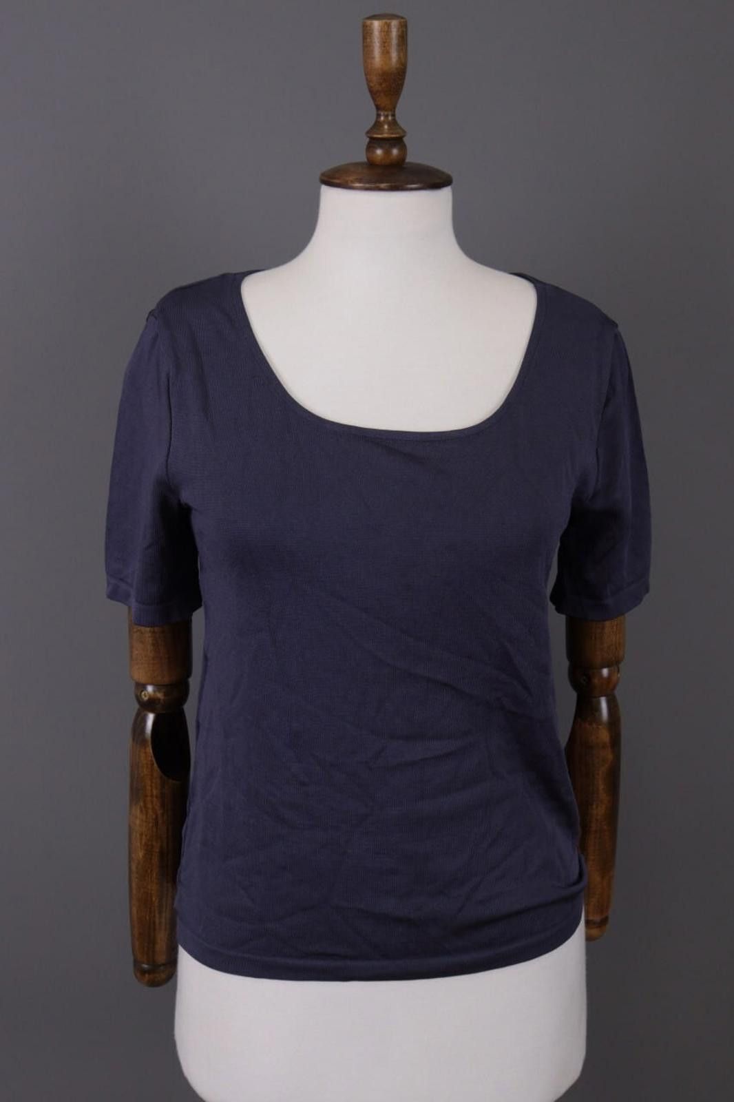 Wolford Wolford Blue Short Sleeve Stretch Top Shirt Size L Size L / US 10 / IT 46 - 1 Thumbnail
