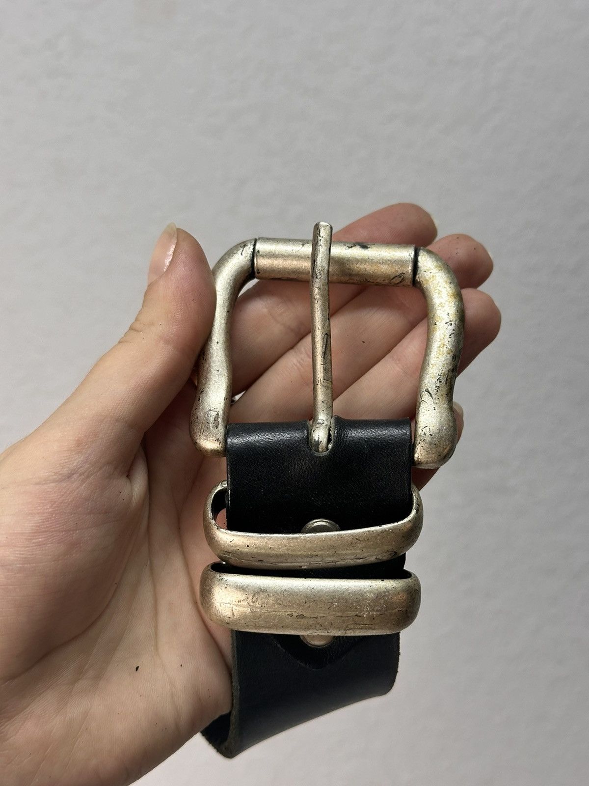 B.B. Simon Vintage 90s Leather Belt Ifsixwasnine Hysteric Glamour Style Size ONE SIZE - 2 Thumbnail