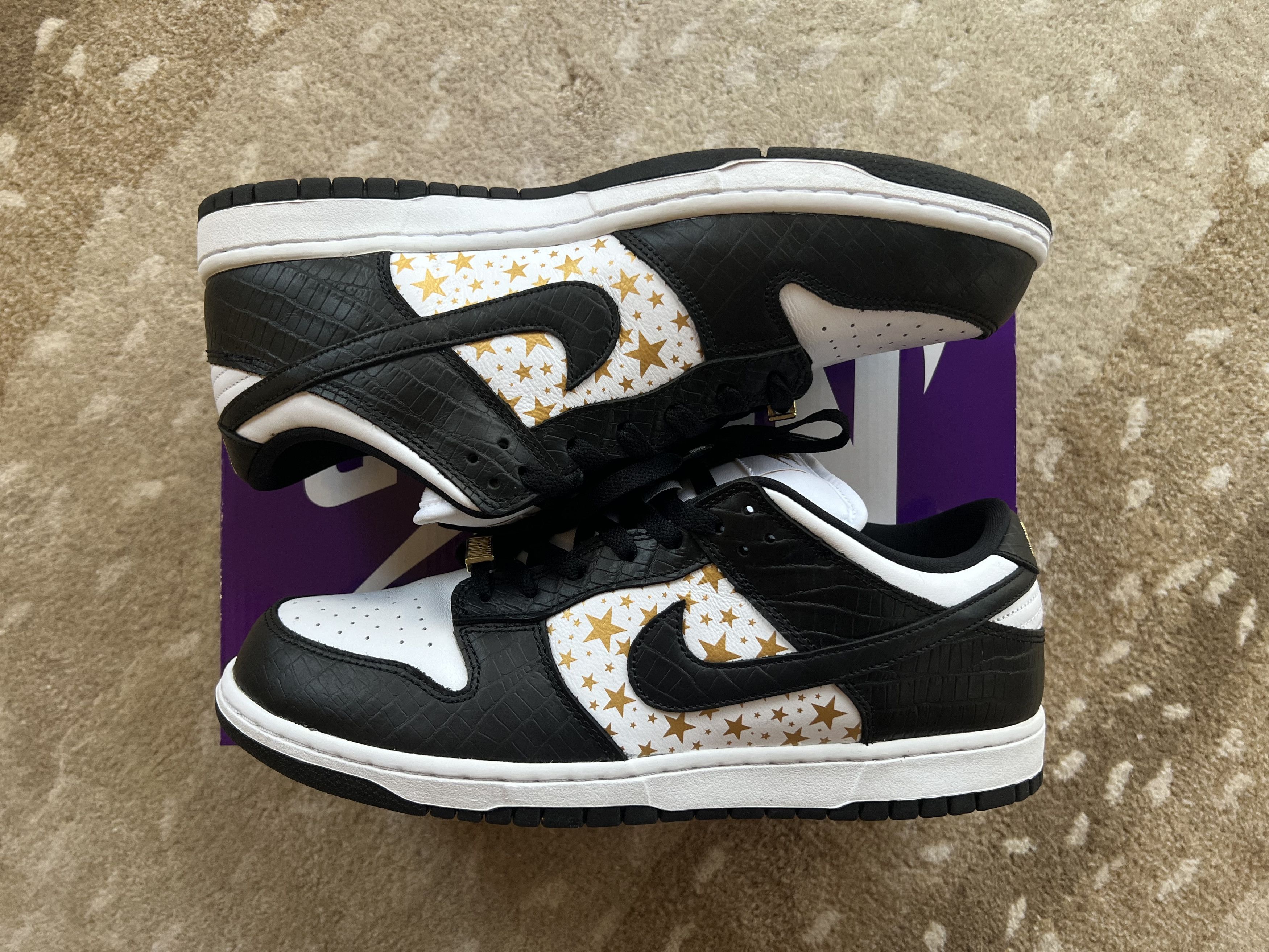 Nike × Supreme Nike SB Dunk Low Supreme Stars Black Size US 11 / EU 44 - 10 Thumbnail