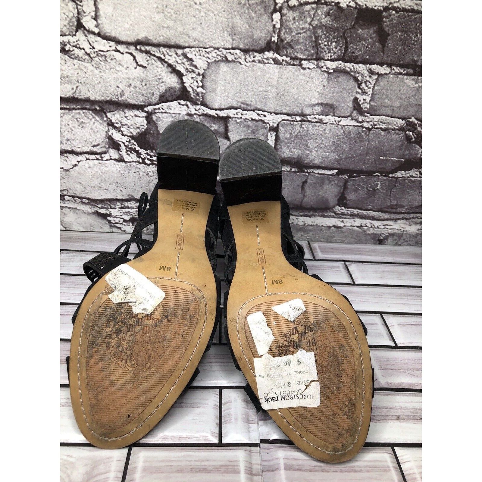 Vince Camuto Vince Camuto Mindie Black Leather Lace Up Strappy Heels Wome Size US 8 / IT 38 - 13 Thumbnail