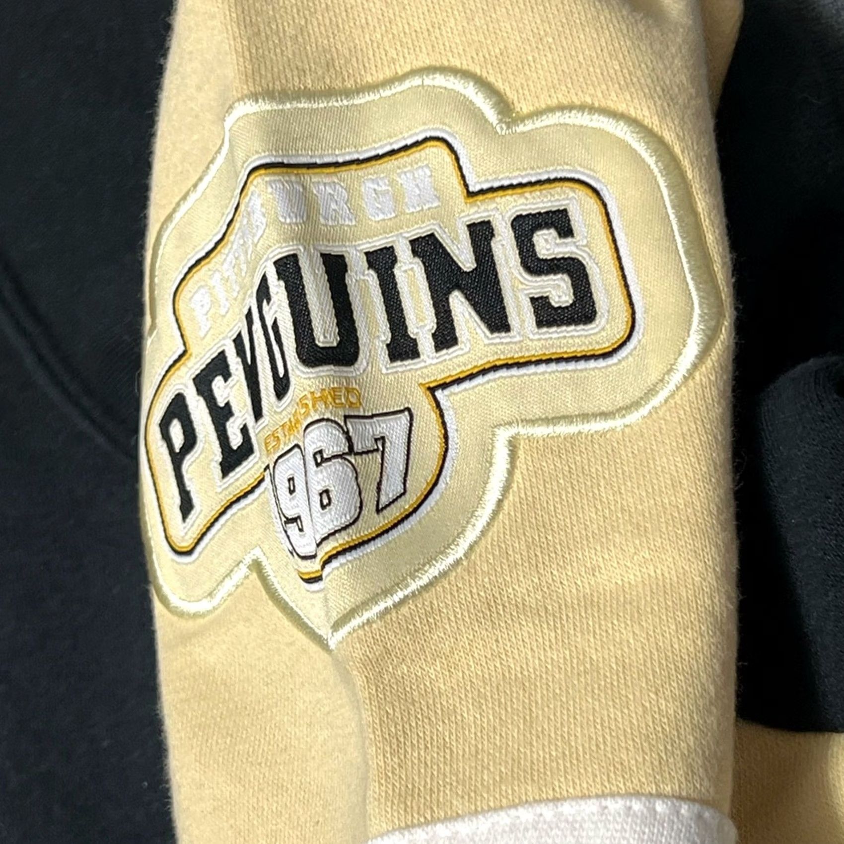 Logo 7 VINTAGE Majestic Shirt Mens L Black Pittsburgh Penguins Adult Sweatshirt Hoodie Embroidered Logo Size US L / EU 52-54 / 3 - 5 Thumbnail