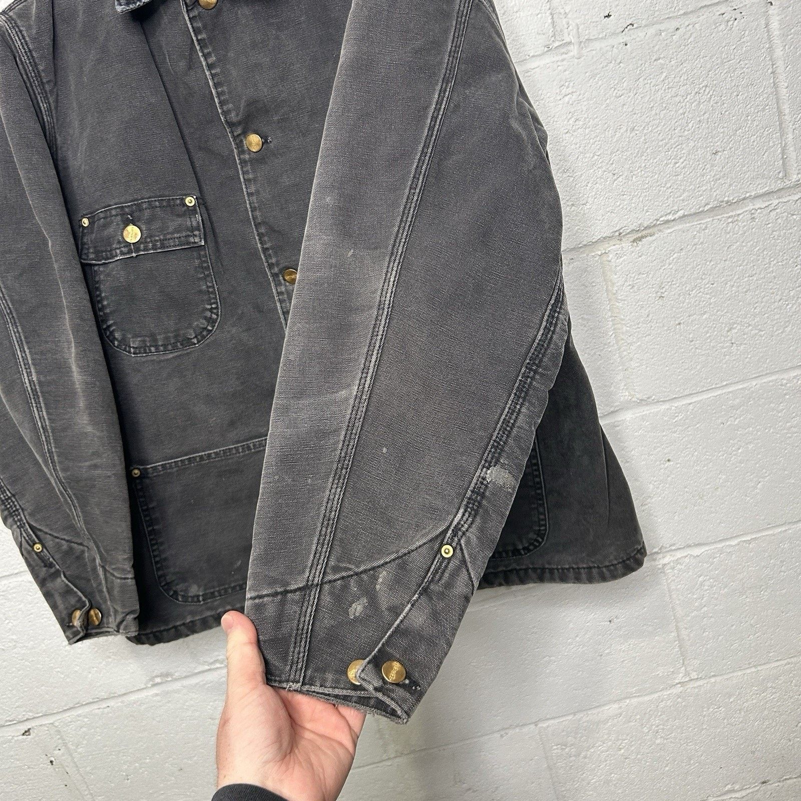 Carhartt Vintage Faded Carhartt Blanket-Lined Chore Coat “Black” C01 Size US L / EU 52-54 / 3 - 11 Thumbnail