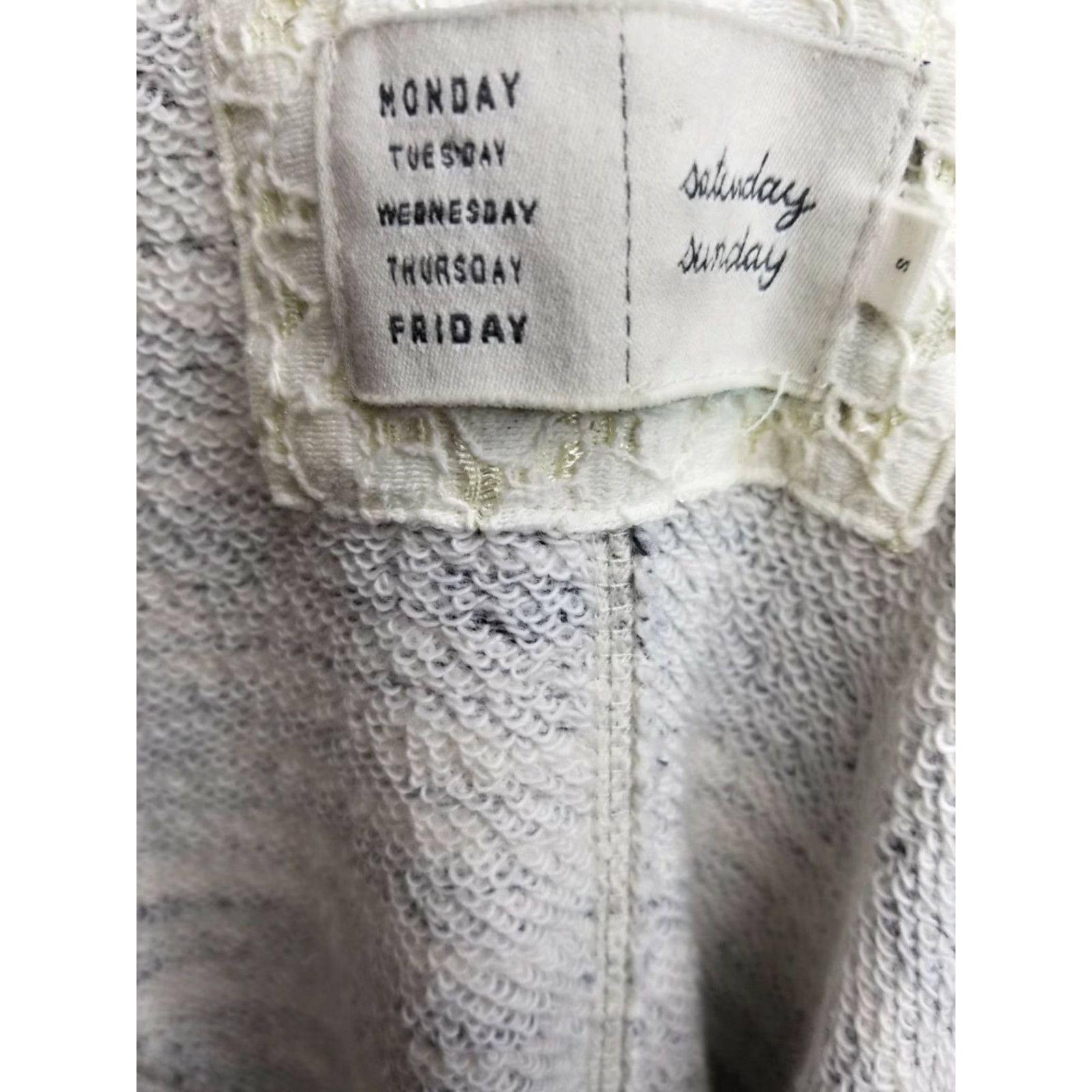 Anthropologie SATURDAY SUNDAY Gray Long Sleeve Sweatshirt Skater Dress - S, Knit, 100% Cotton, Knee Length, Bohemian, Fit & Flare, Collarless, VINTAGE NO, Women Size S / US 4 / IT 40 - 3 Thumbnail