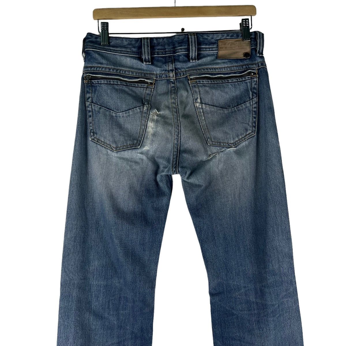 Diesel 🔥Distressed Denim Straight Cut Diesel Biker Punk Design Size US 34 / EU 50 - 8 Thumbnail