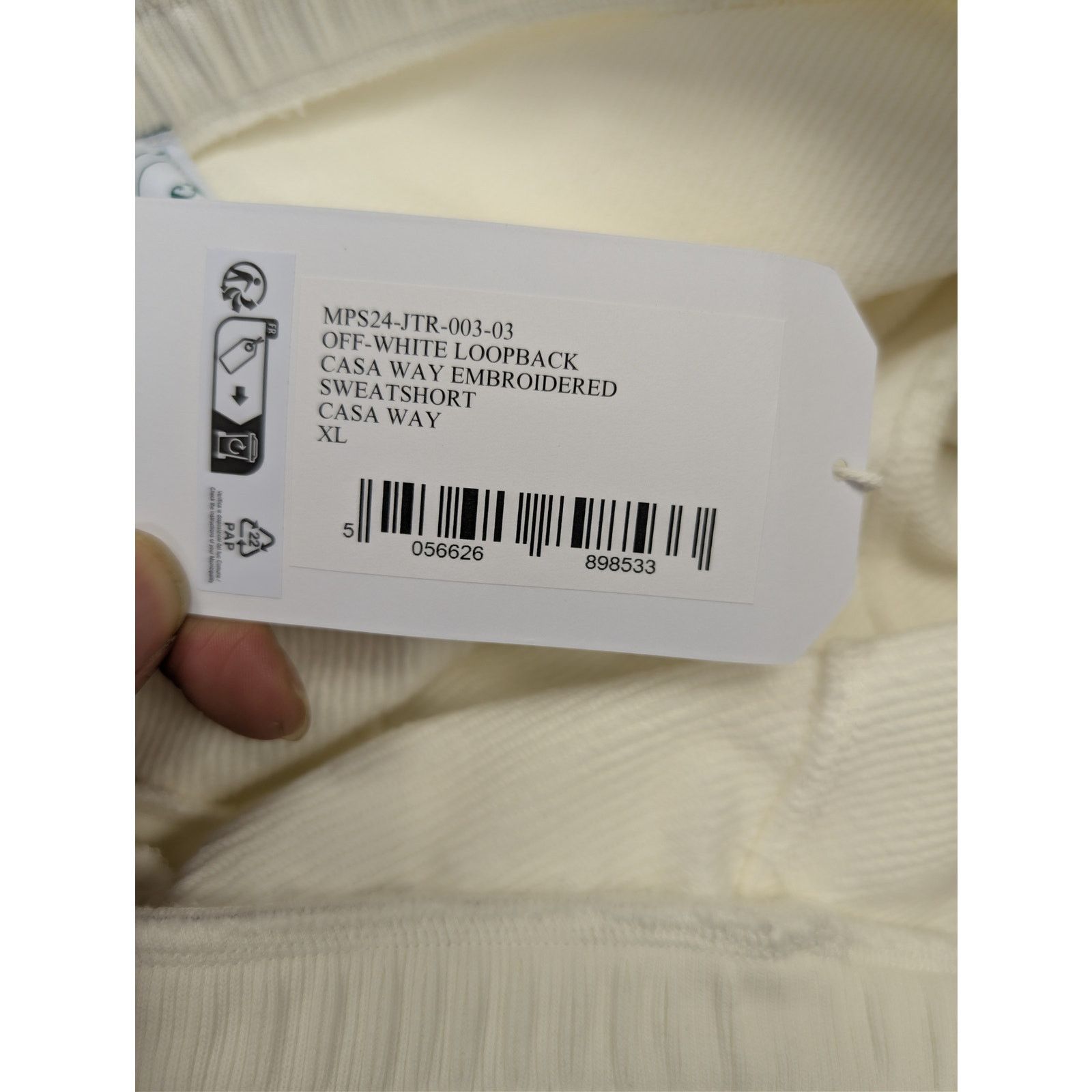 Casablanca o1rshd1 CC20 Off-White Loopback Embroidered Sweatshort Short Size US 36 / EU 52 - 15 Thumbnail