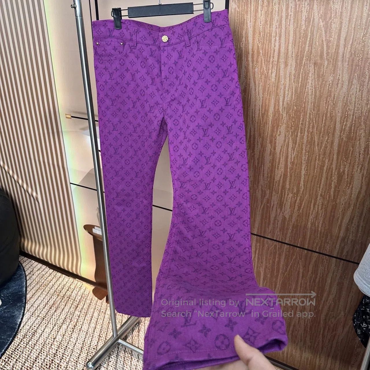 louis vuitton purple monogram jeans size 32.