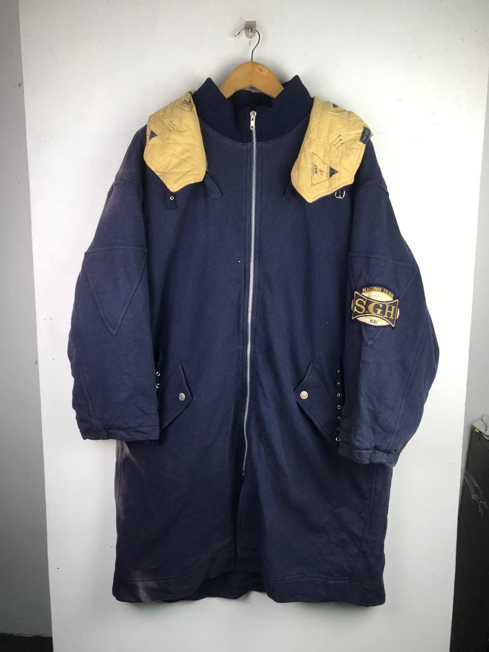 Hai Sporting Gear × Issey Miyake × Japanese Brand Vintage Sunfaded Hai Sporting Gear Long Jacket Size US XXL / EU 58 / 5 - 1 Thumbnail