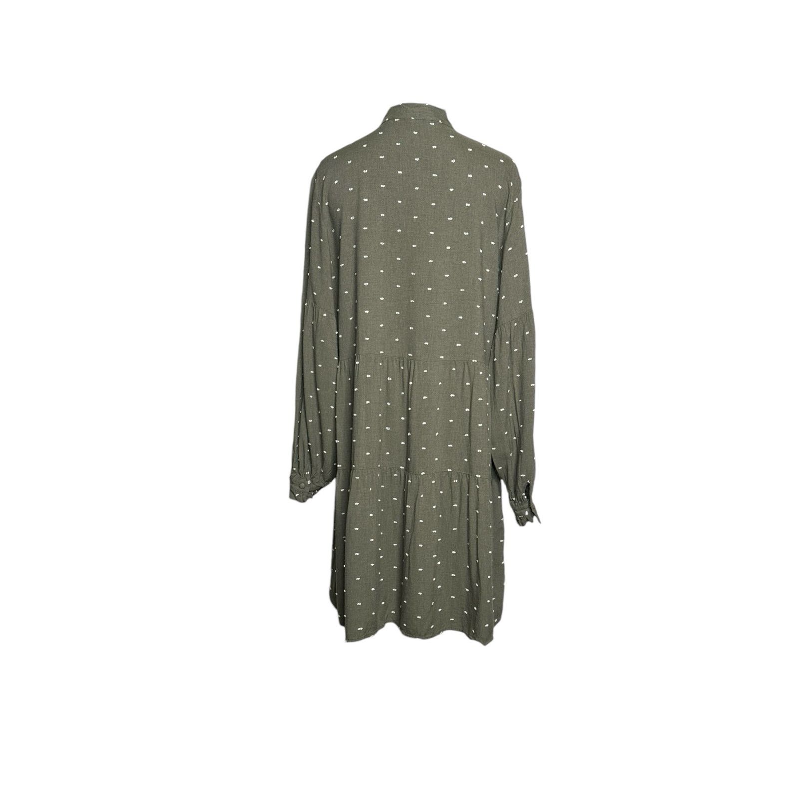 Zara Zara green white polka dots tiered dress size Large Size L / US 10 / IT 46 - 2 Thumbnail