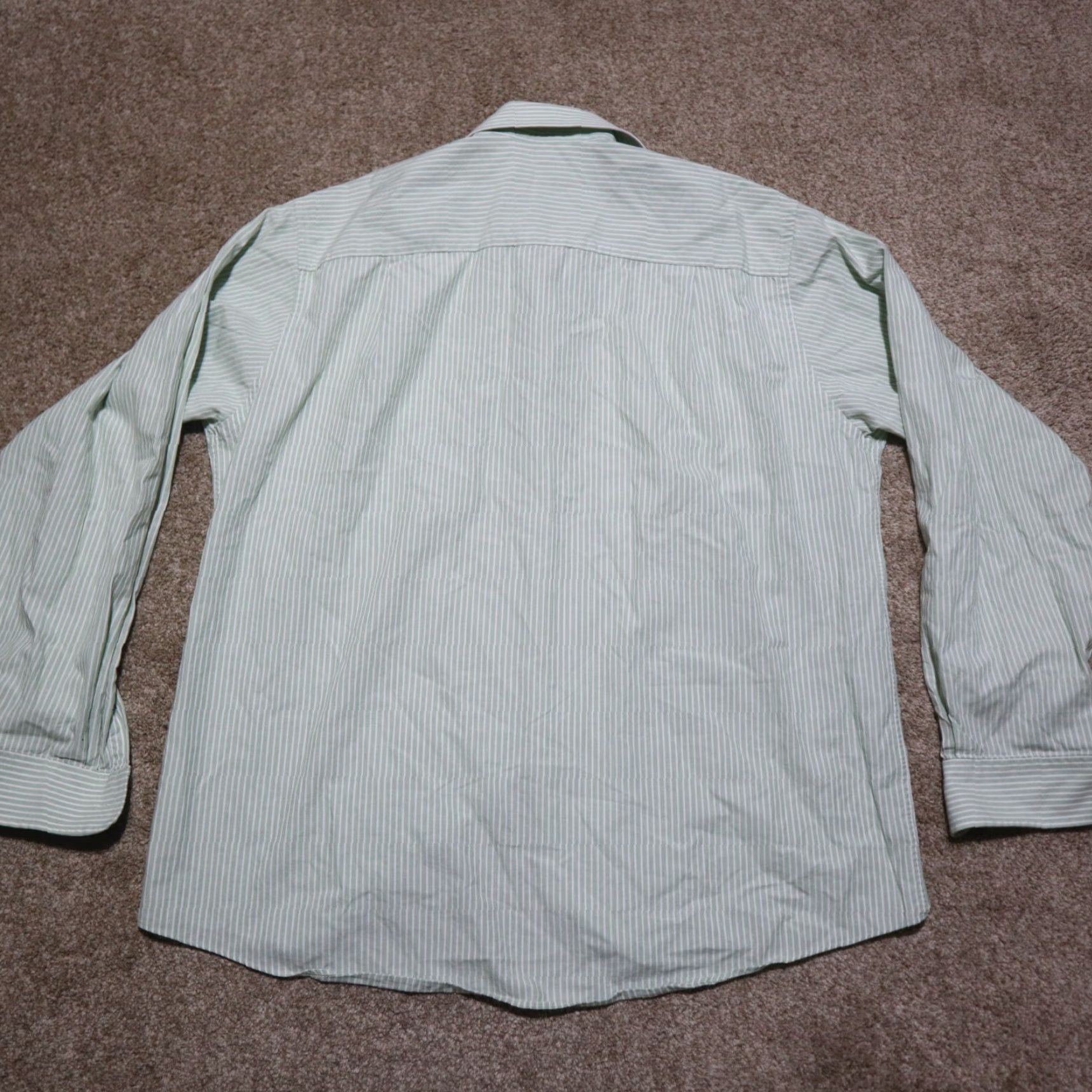 Calvin Klein VINTAGE Calvin Klein Shirt Long Sleeve Button Up Adult Men's Size 17.5 Gray Striped Casual Size US XL / EU 56 / 4 - 8 Thumbnail