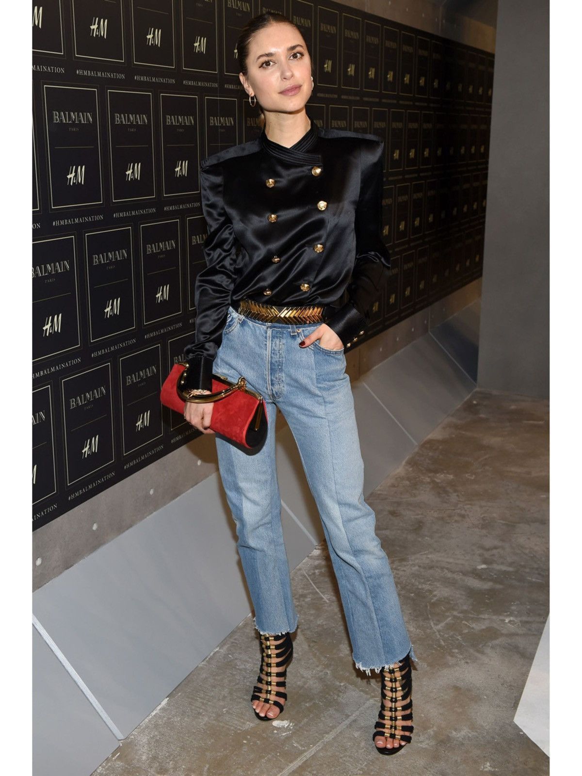 Balmain × H&M Balmain X H&M Launch Collection Silk Blouse Shirt Jacket Size M / US 6-8 / IT 42-44 - 4 Thumbnail