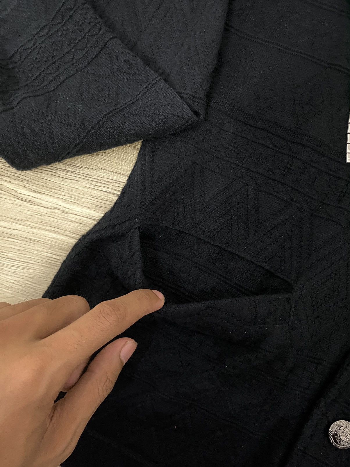 Karl Kani × Vintage 💥All Black💥Karl Kani Sweatshirt Cardigan Size US M / EU 48-50 / 2 - 9 Thumbnail