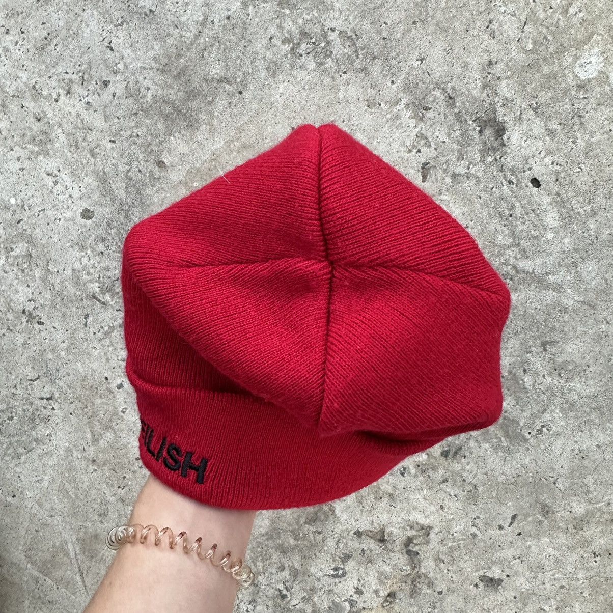 Billie Eilish Vintage Japanese Style Billie Eilish Hat Cap Red Y2K Size ONE SIZE - 3 Thumbnail