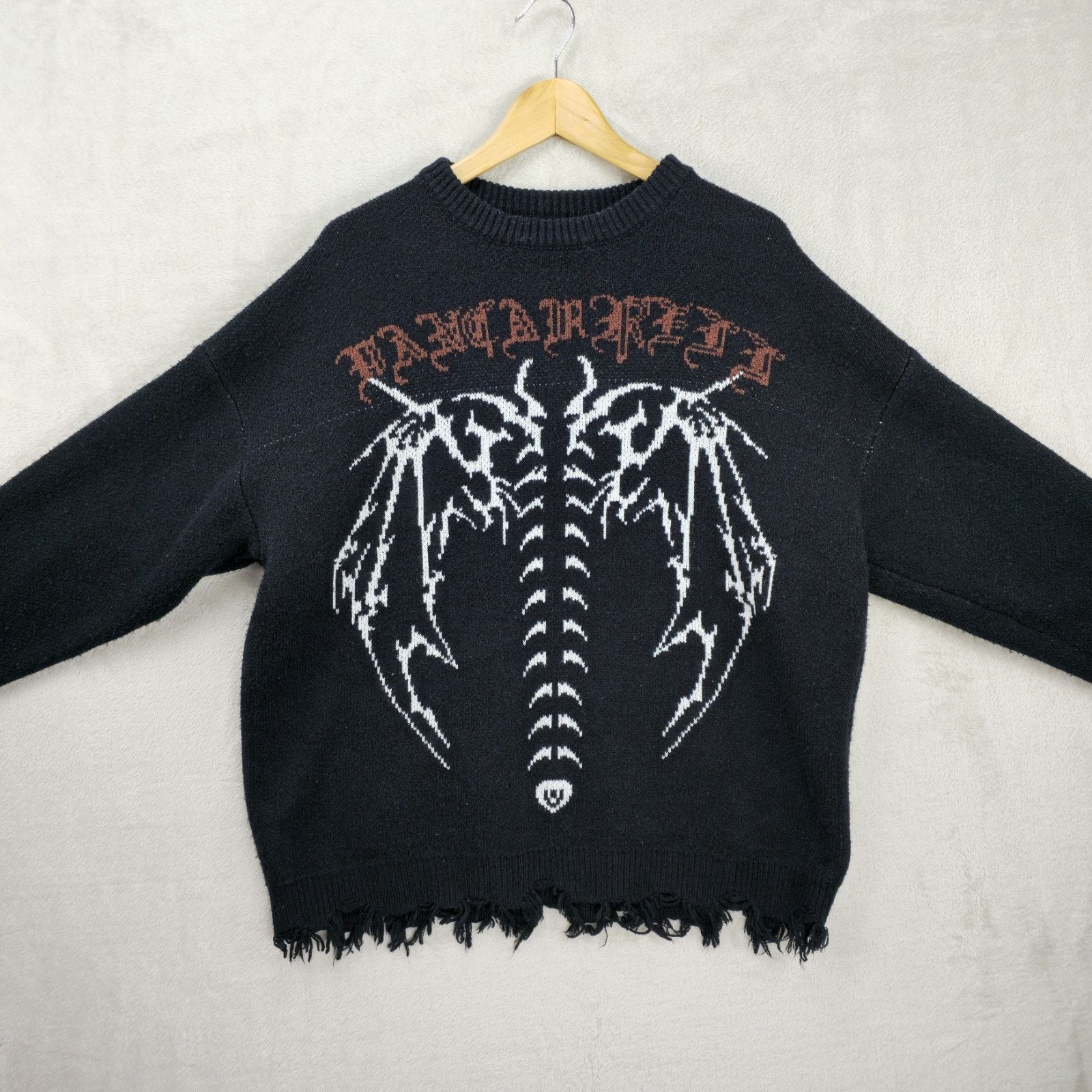Other Vancarhell Knit Sweater L-XL Y2K Gothic Oversized Skeleton Size L / US 10 / IT 46 - 2 Thumbnail