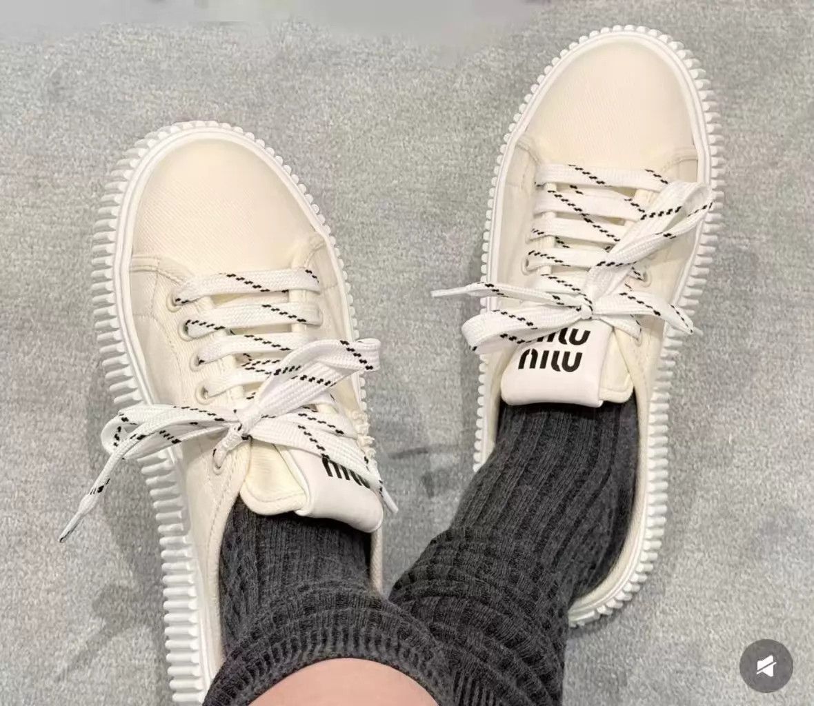 Miu Miu MIU MIU Canvas Platform Slip-On 38 Size US 7.5 / IT 37.5 - 9 Thumbnail