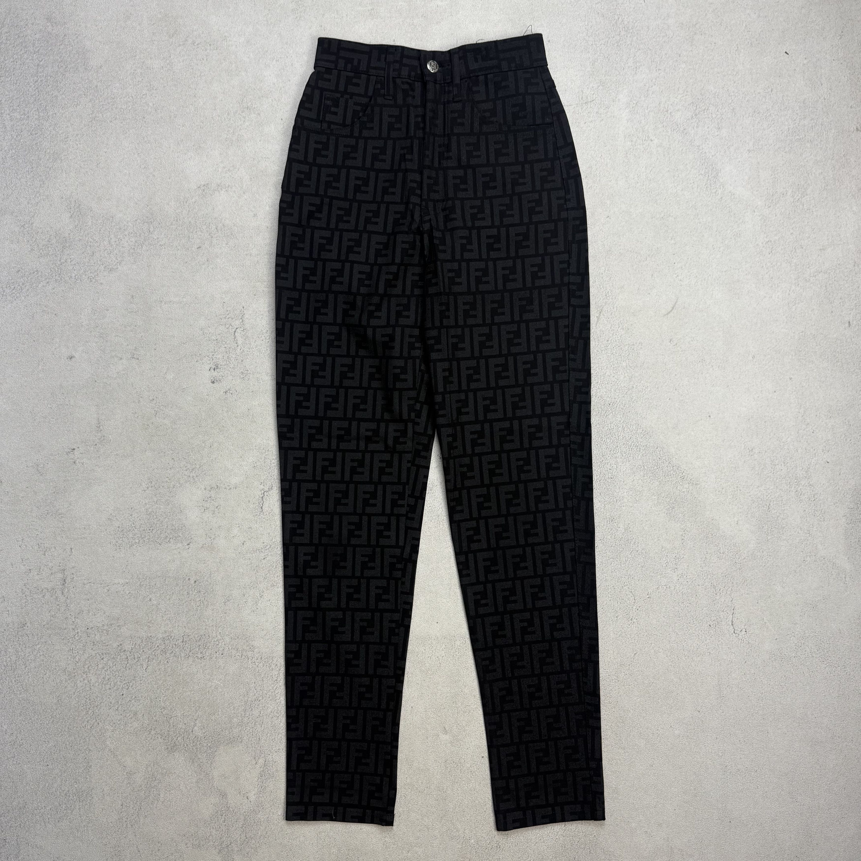 Fendi Vintage Fendi Monogram Trousers Pants Size 26" / US 2 / IT 38 - 1 Thumbnail