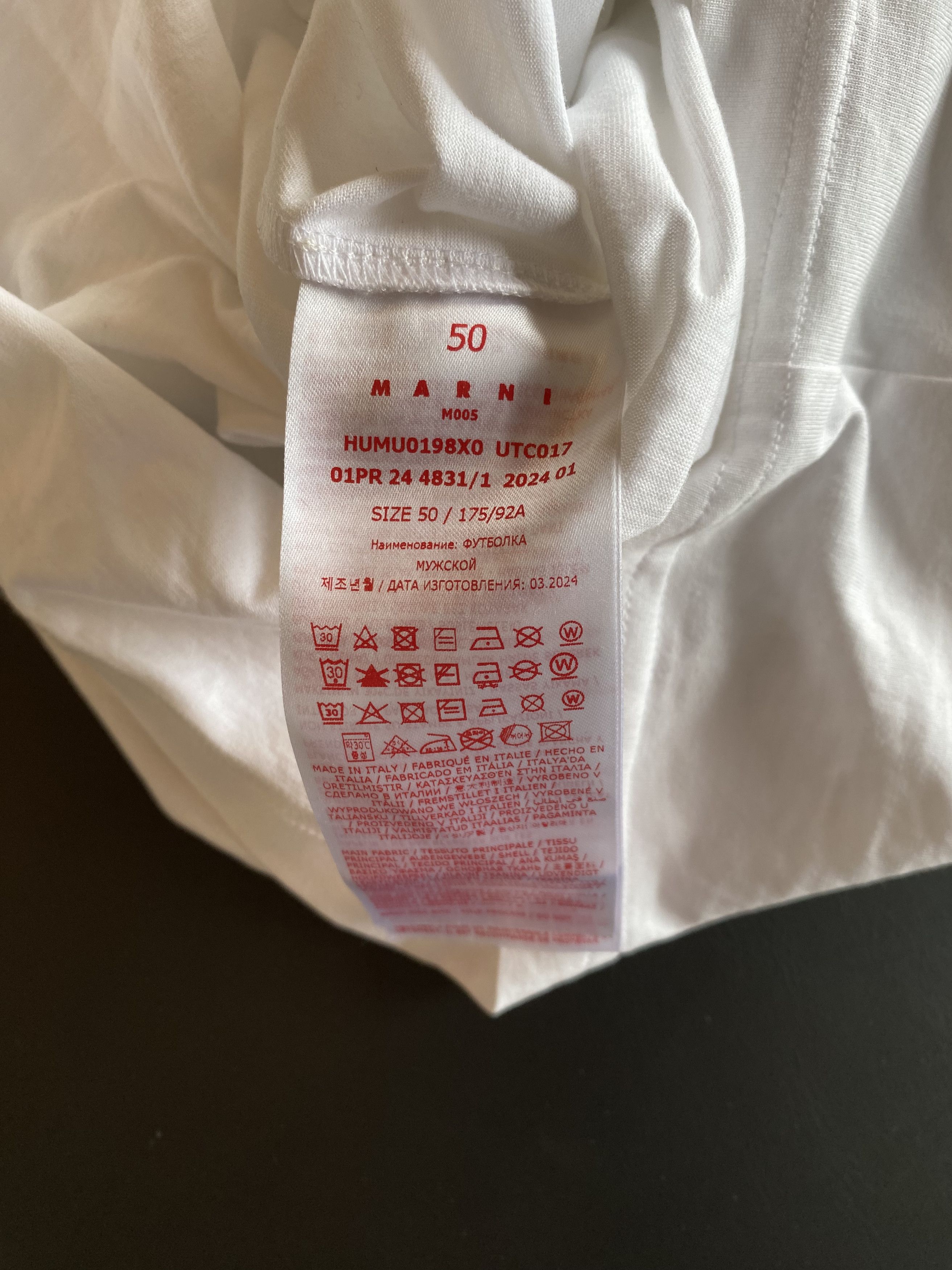 Marni Marni Stitched Logo Tee Size US M / EU 48-50 / 2 - 4 Thumbnail