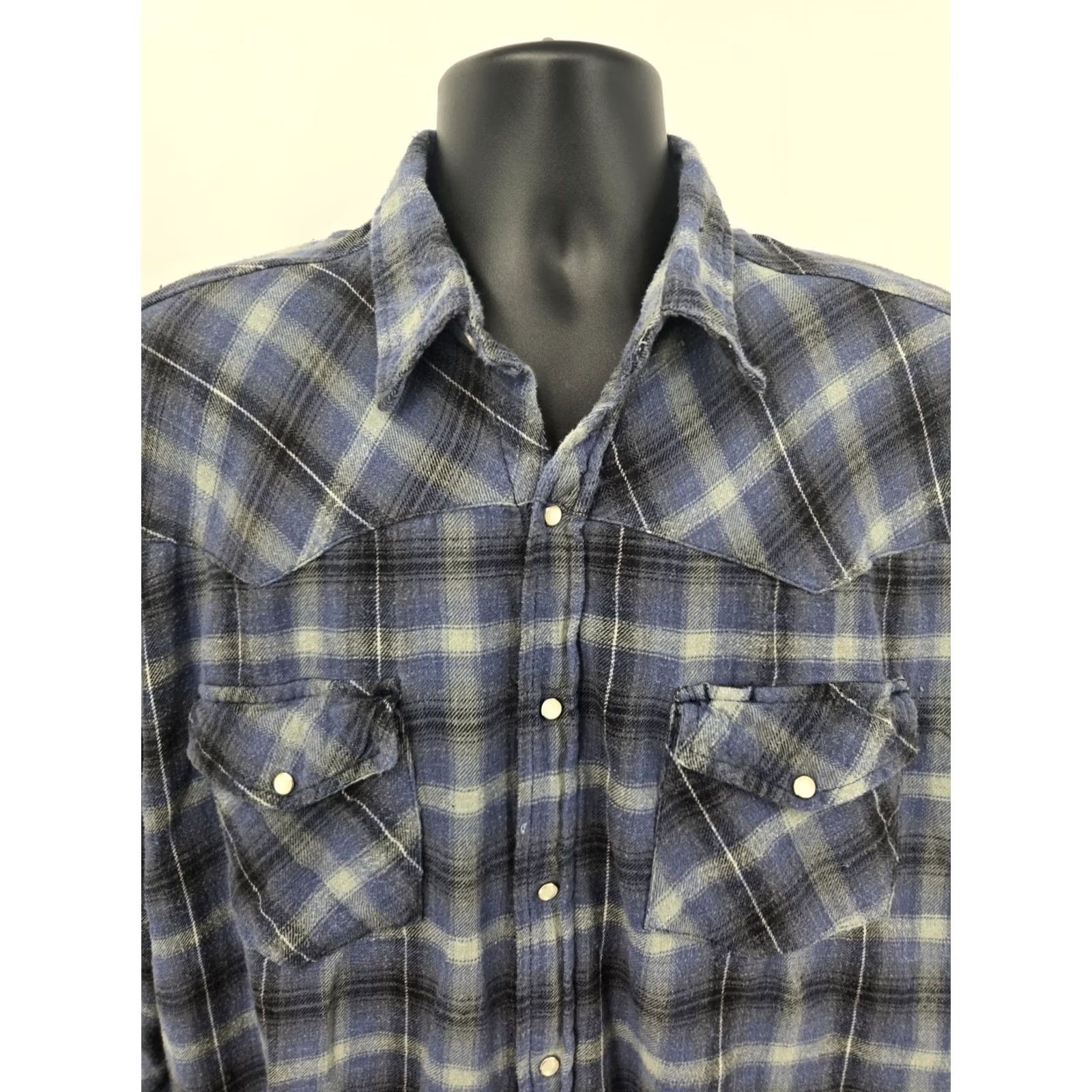 Vintage Canyon Guide Flannel Shirt 2XL Blue Plaid Pocket Button Outdoor Men XXL Size US XXL / EU 58 / 5 - 3 Thumbnail
