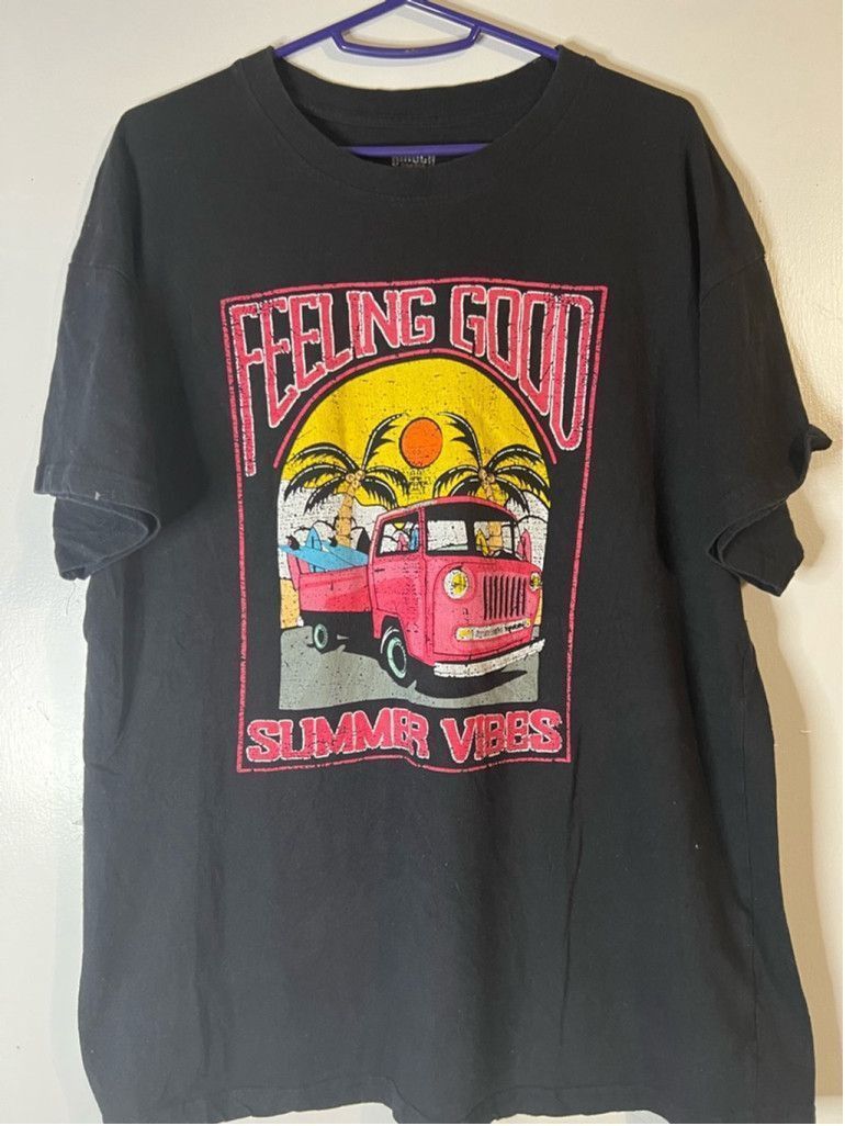 Other Men's Brisco Brands T-shirt XL Black Summer Vibes Size US XL / EU 56 / 4 - 1 Thumbnail