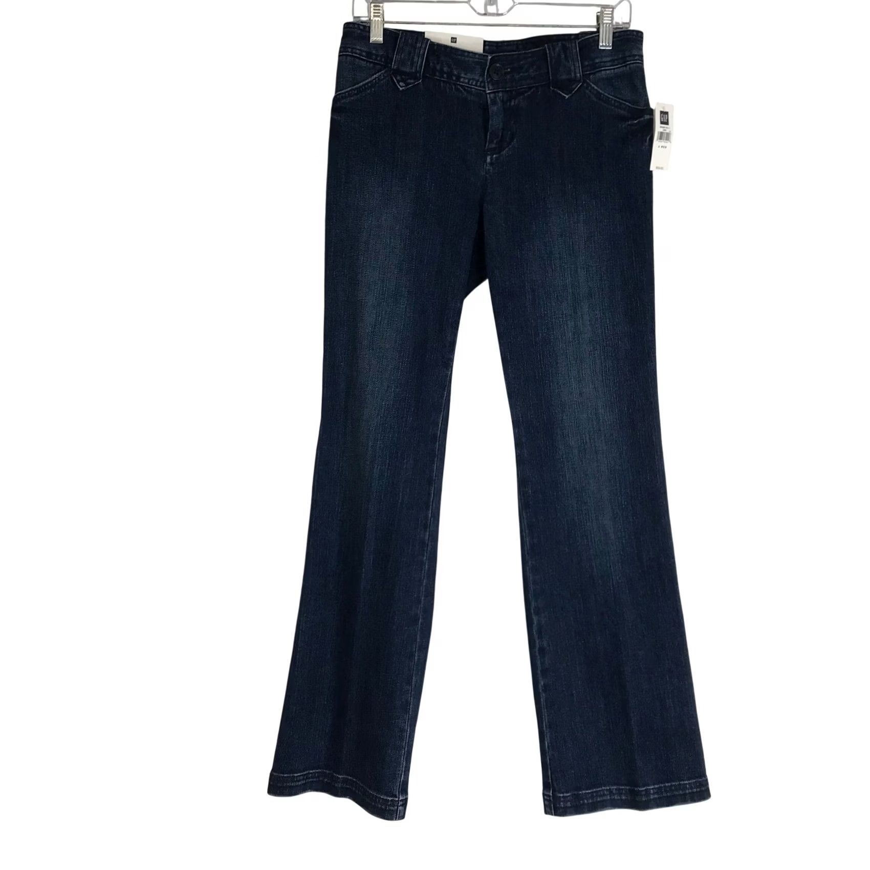 Gap GAP Jeans Bootcut Dark Wash 2R Women Ultra Low Rise Stretch Denim Trousers Pants Size 26" / US 2 / IT 38 - 2 Thumbnail