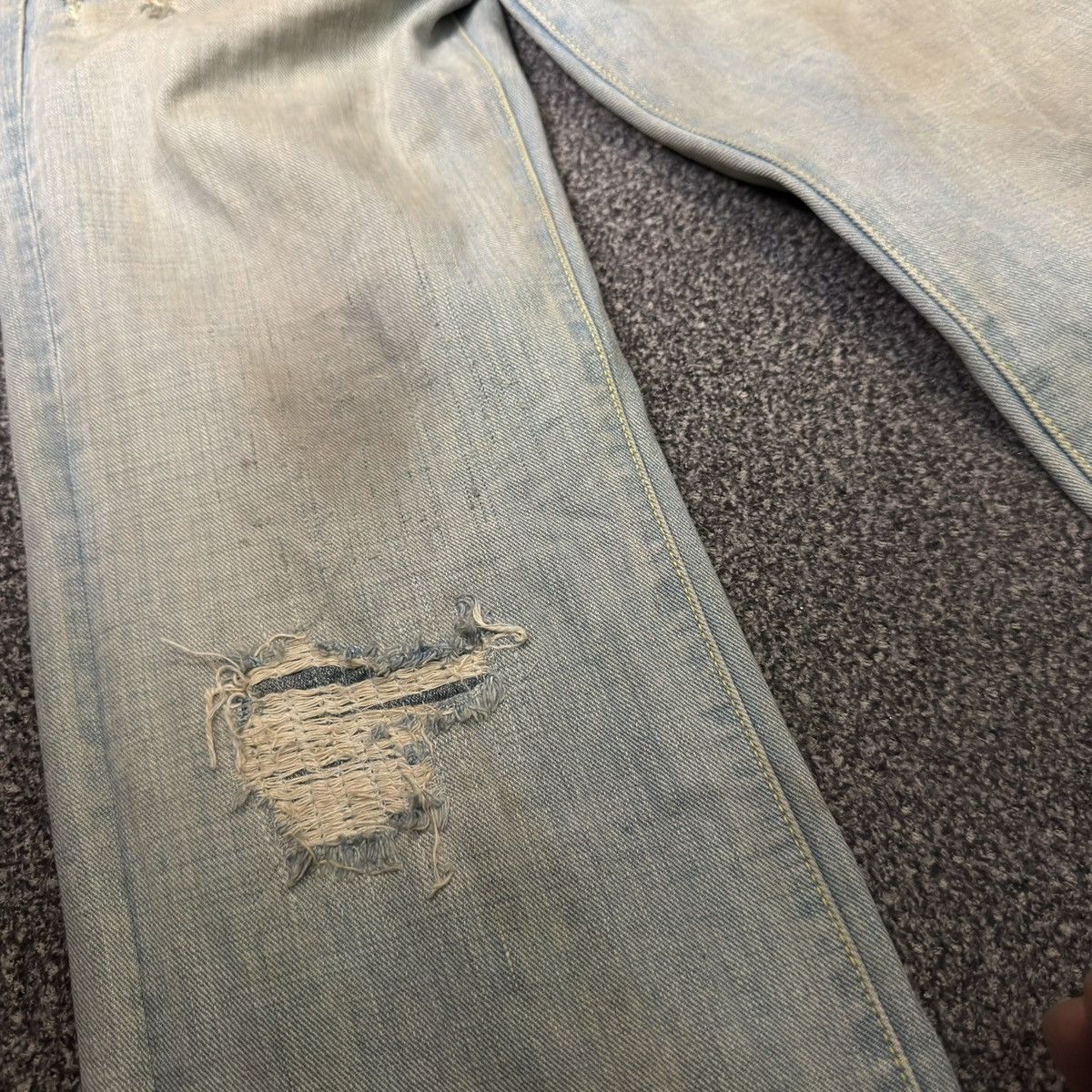Miss Sixty 🔥🇯🇵 Japanese Flared Cocolulu Destroyed Distressed Denim Size 30" / US 8 / IT 44 - 6 Thumbnail