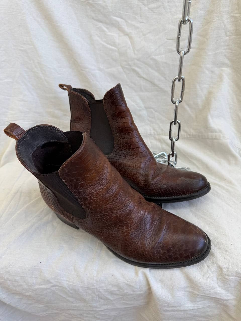 Hedi Slimane Avant Garde hedi slimane Leather Pythone leather y2k vintage Size US 6 / EU 39 - 9 Thumbnail