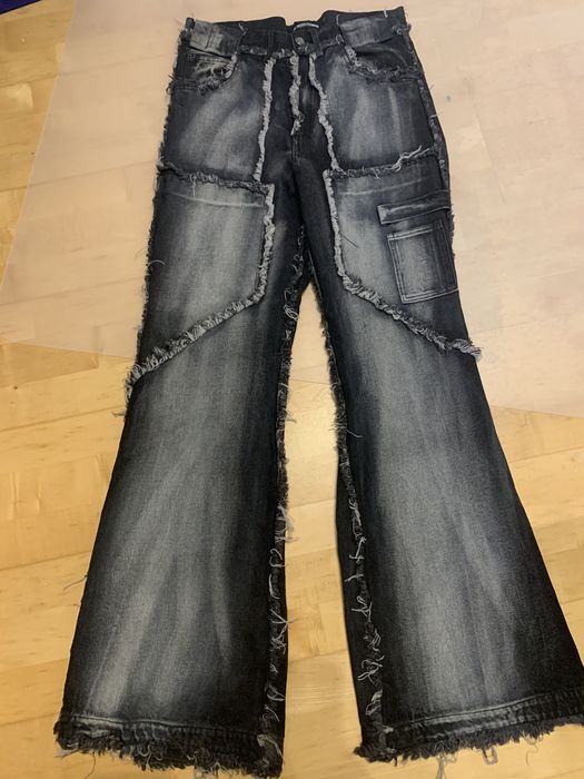 No Faith Studios No faith flared denim | Grailed