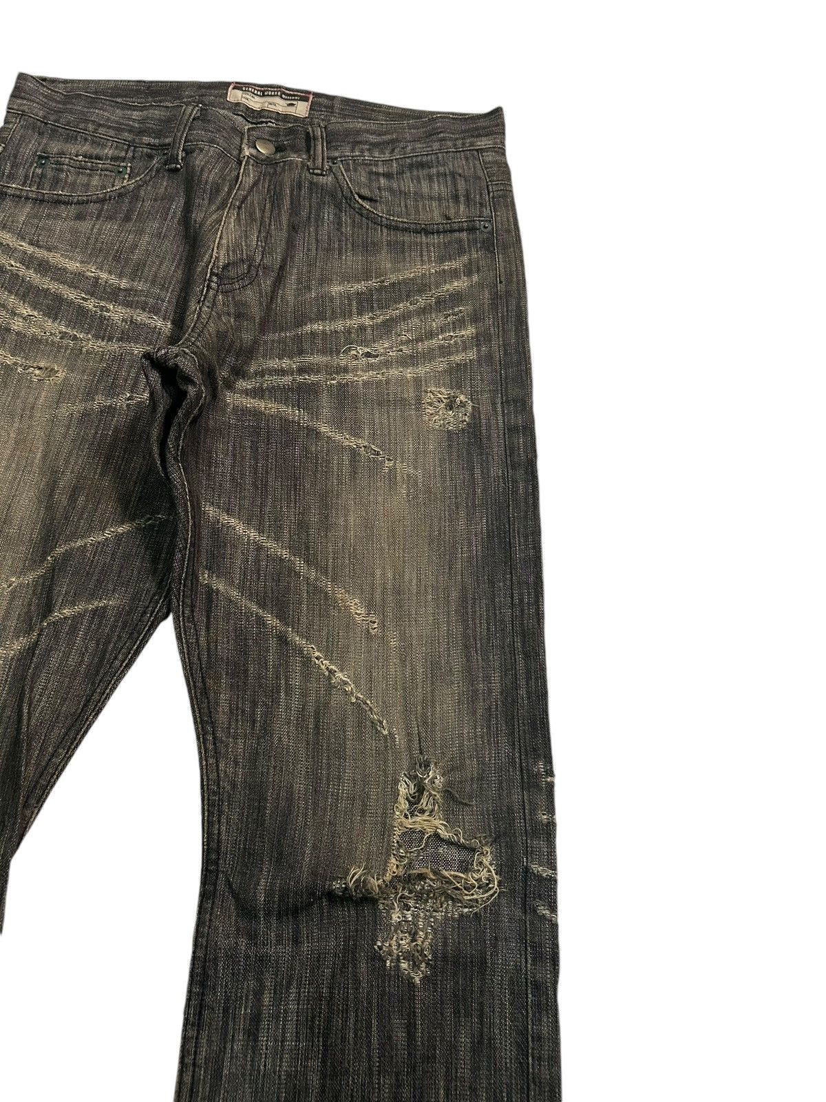 If Six Was Nine × Japanese Brand × Le Grande Bleu (L.G.B.) MK HOMME DISTRESSED DENIM MADE IN JAPAN RARE 🎌☠️☠️ Size US 32 / EU 48 - 2 Thumbnail