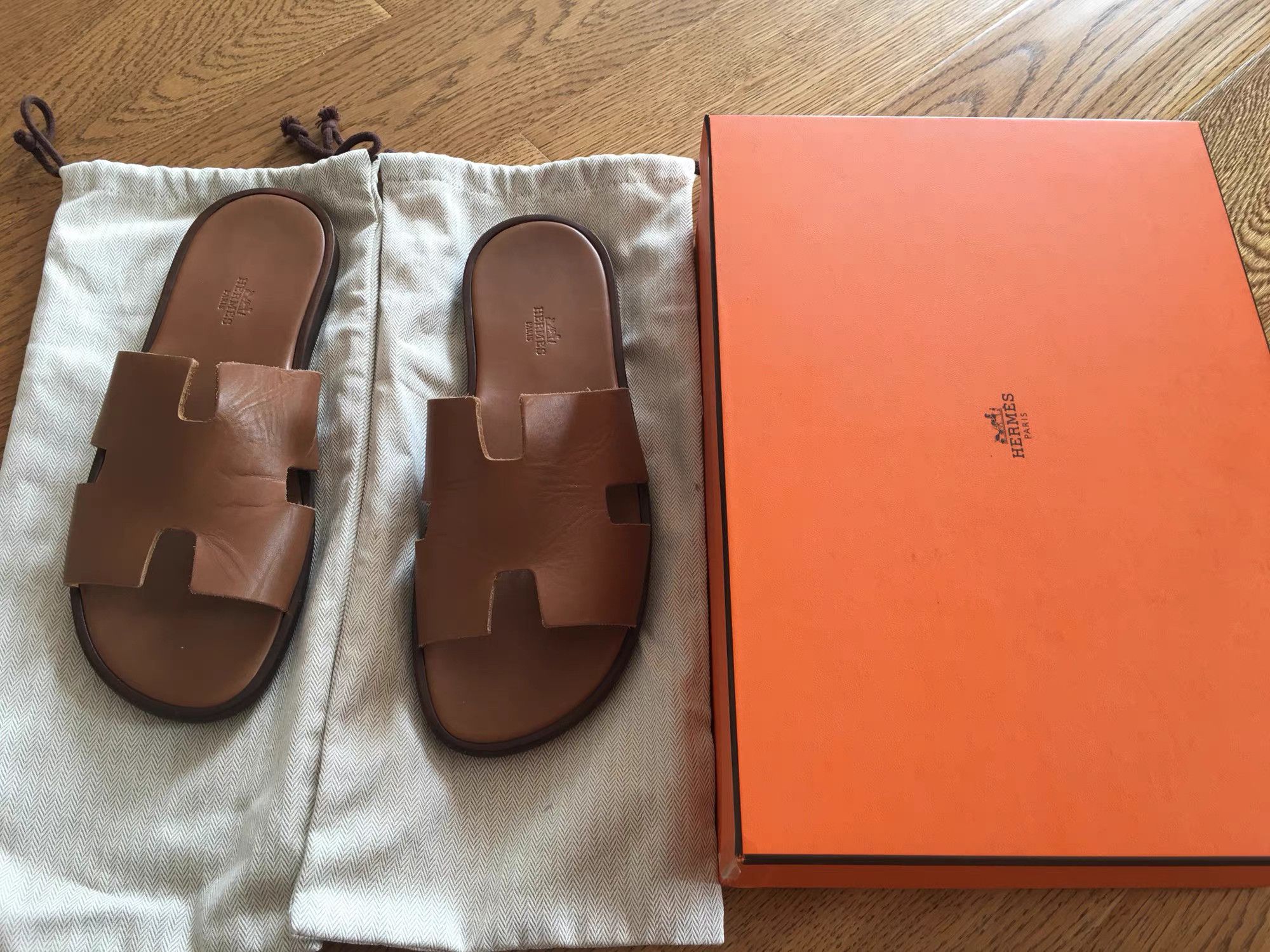 Hermes Hermès Men's Slides K17 Size US 10 / EU 43 - 1 Thumbnail