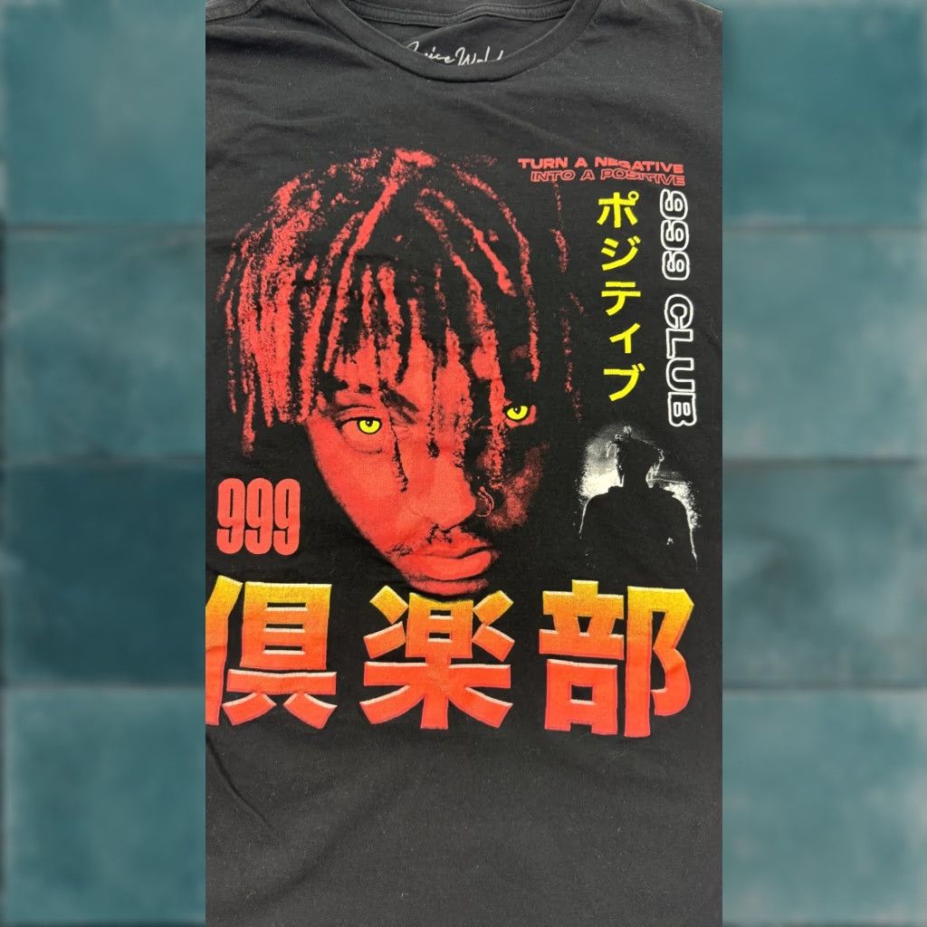 Vintage VINTAGE not applicable; produce final: Juice Wrld Shirt Mens M Black Graphic Tee 999 Club Hip Hop Crew Neck Short Sleeve Juice Wrld Merch Size US M / EU 48-50 / 2 - 1 Thumbnail