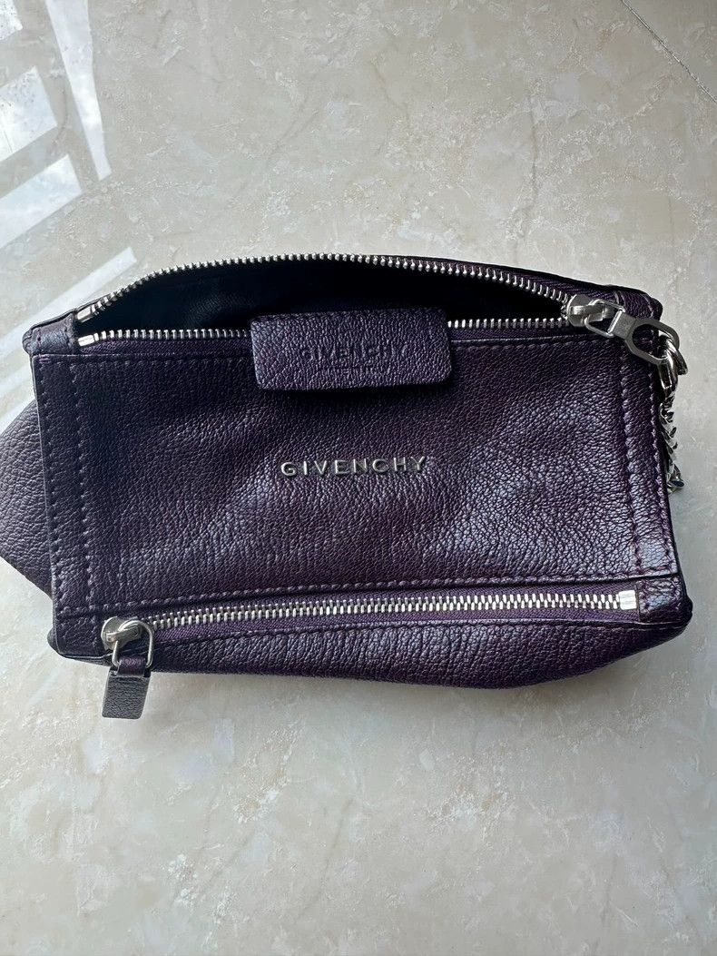 Givenchy Givenchy Small square box clutch, dark grape purple Size ONE SIZE - 3 Thumbnail