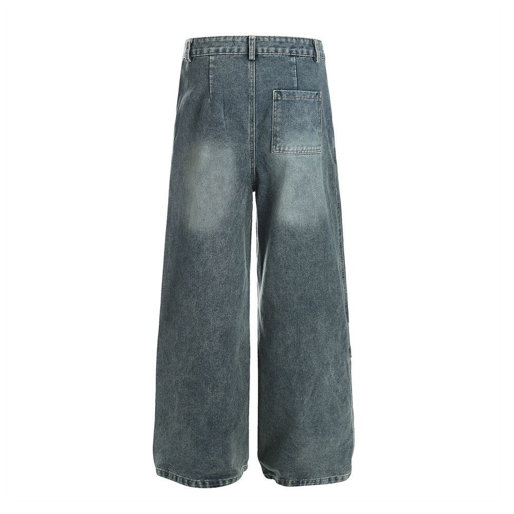 Japanese Brand × Jean American high street flower embroidered work jeans for men Size US 32 / EU 48 - 2 Thumbnail