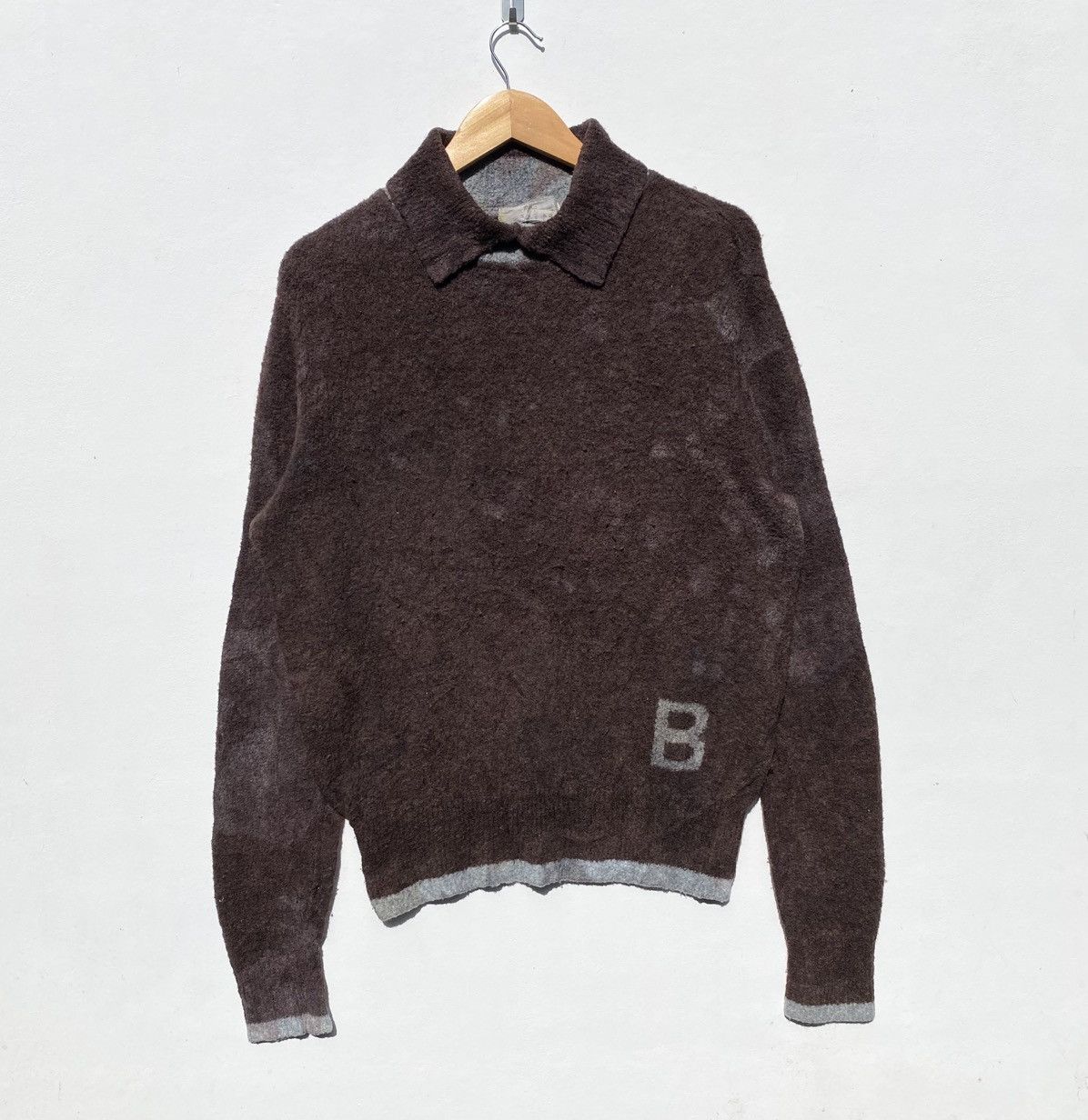 Balenciaga Vintage Balenciaga Knitwear Sweater Spellout B Balenciaga Size US M / EU 48-50 / 2 - 1 Thumbnail