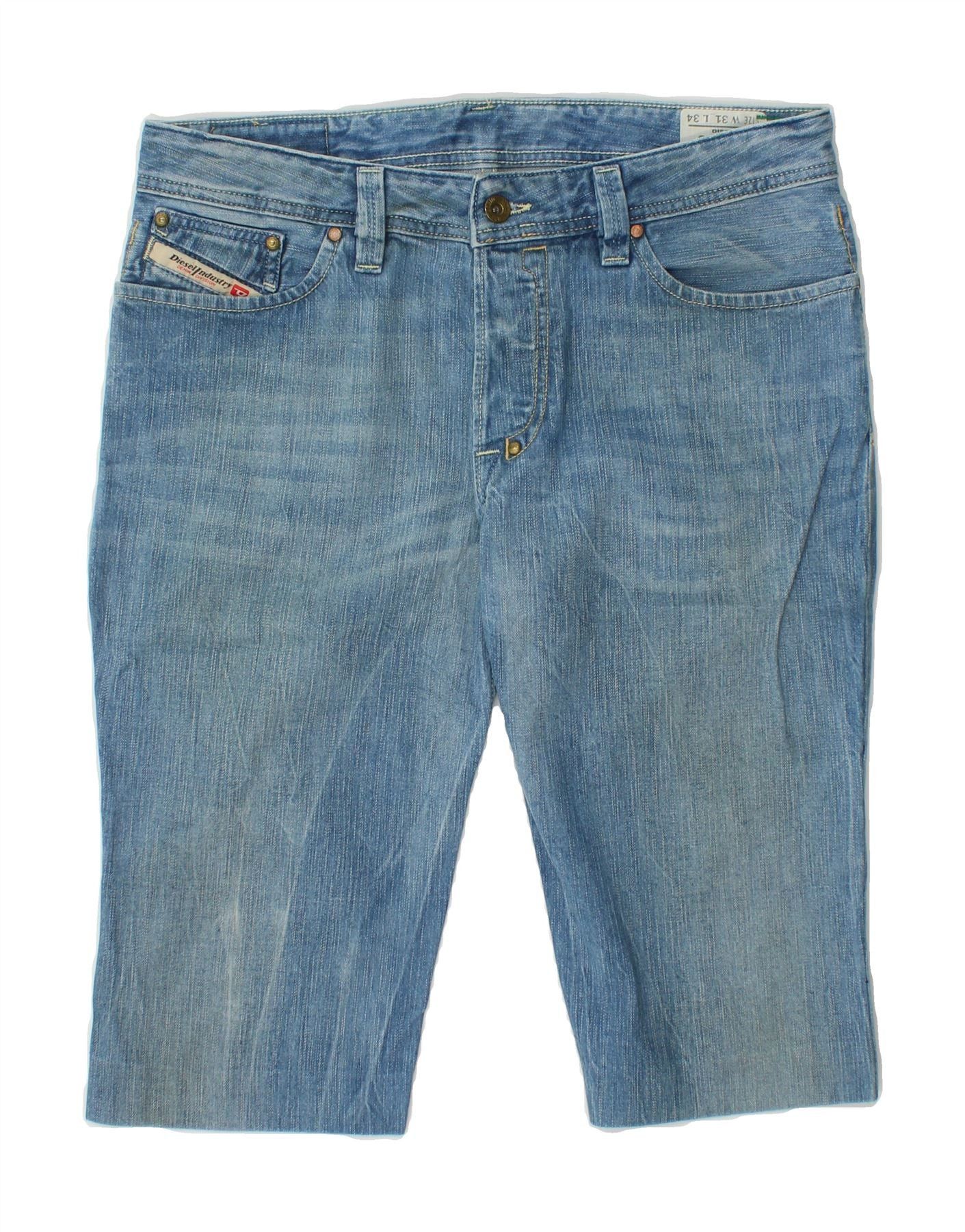 Diesel Womens Shazor Denim Shorts W31 Medium Blue Cotton Size 42" / US 20 - 1 Thumbnail